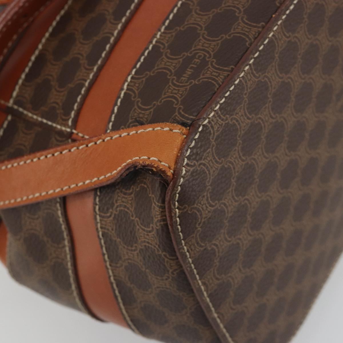 CELINE Macadam Backpack PVC Leather Brown Gold Tone Auth BA14576A - Jerrillo image 9