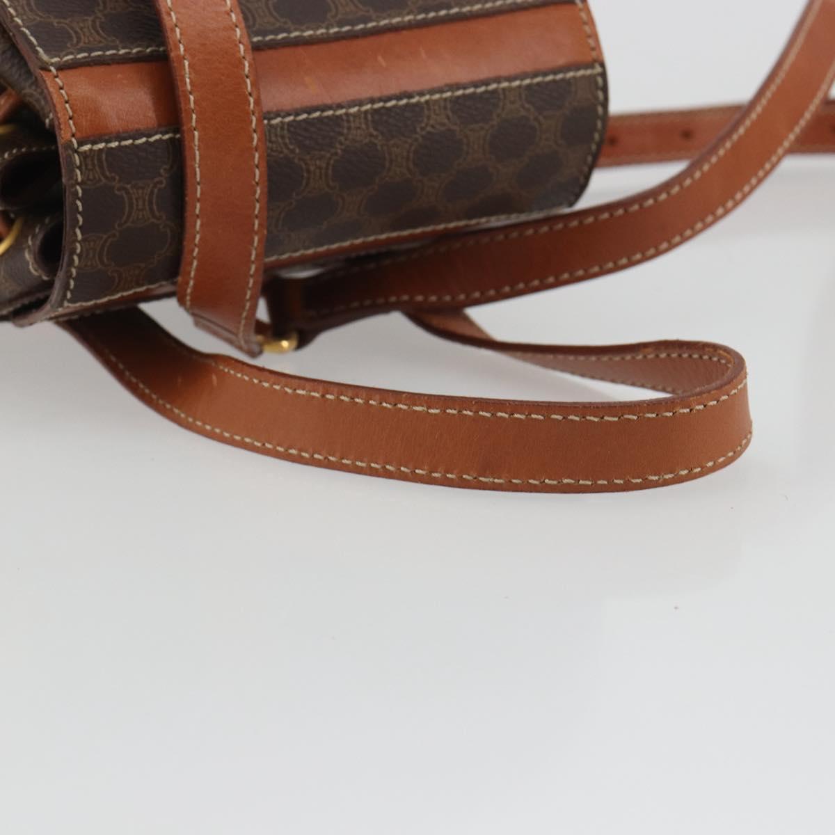 CELINE Macadam Backpack PVC Leather Brown Gold Tone Auth BA14576A - Jerrillo image 6