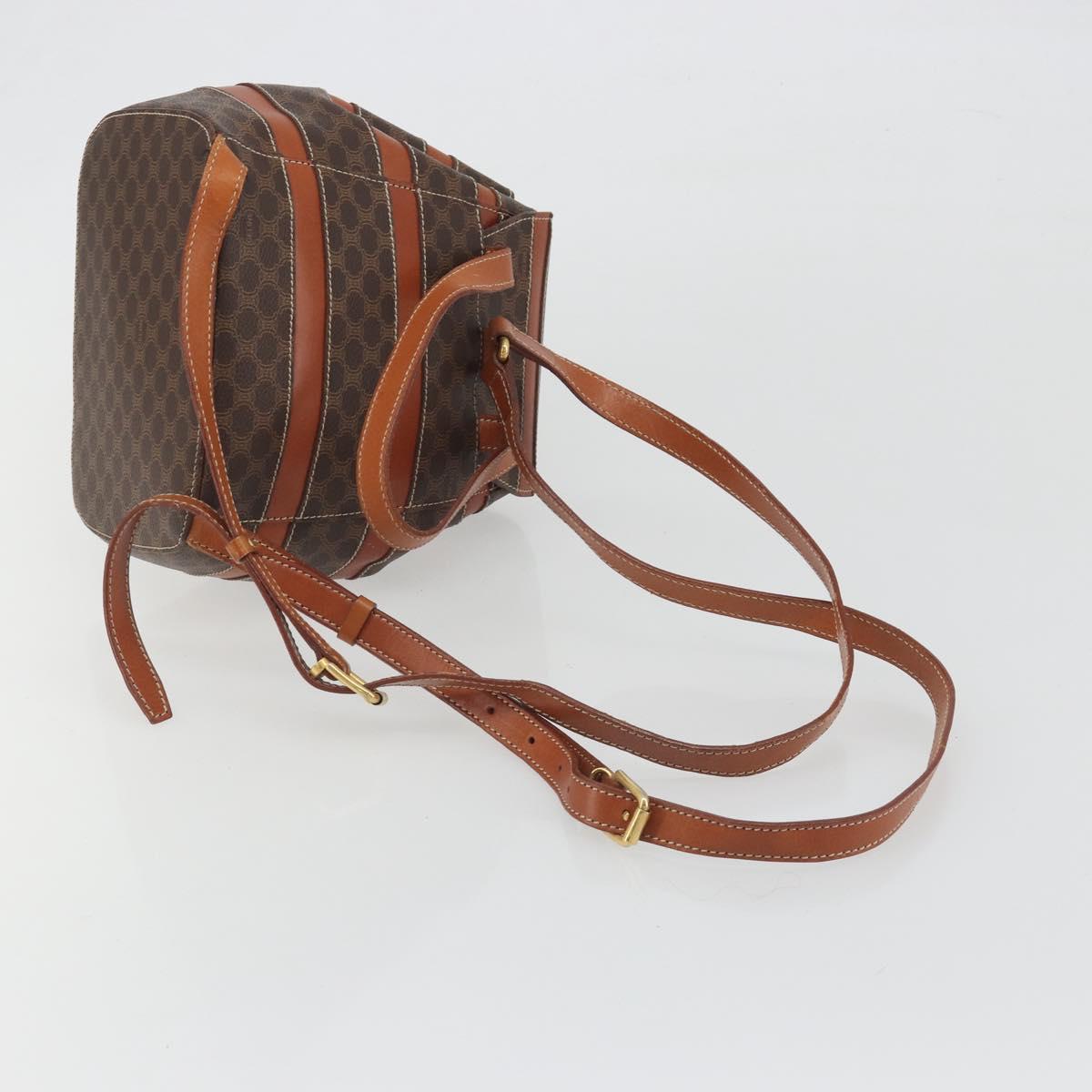 CELINE Macadam Backpack PVC Leather Brown Gold Tone Auth BA14576A - Jerrillo image 8