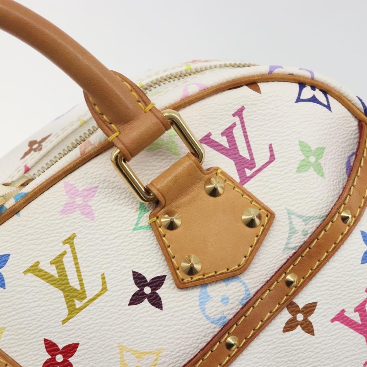 LOUIS VUITTON Monogram Multicolor Trouville Hand Bag White M92663 Auth BA14885V - Jerrillo image 10