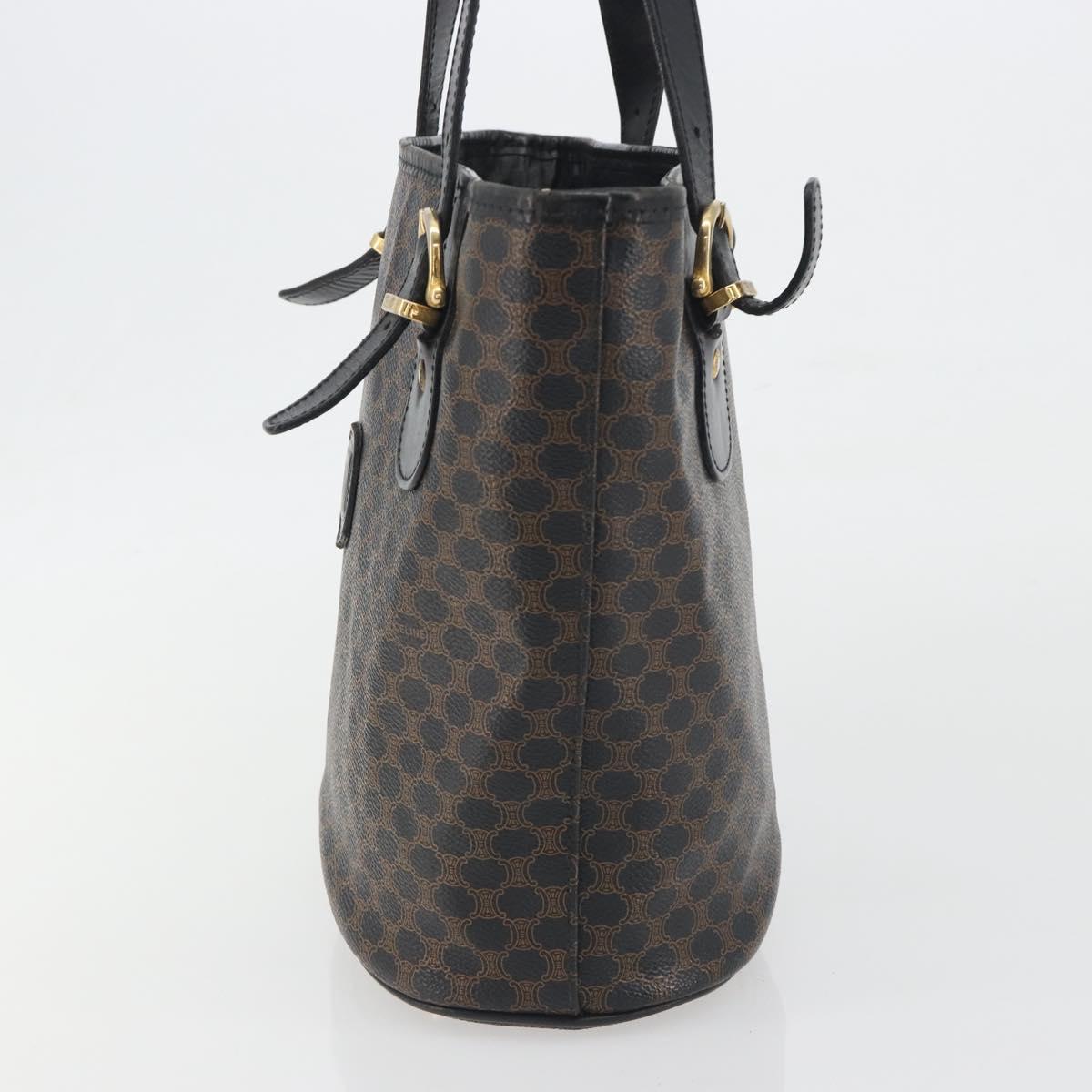 CELINE Macadam Tote Bag PVC Leather Black Gold Tone Auth BA14899 - Jerrillo image 4