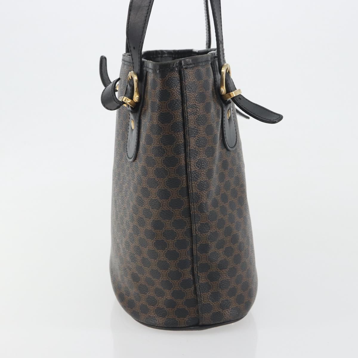 CELINE Macadam Tote Bag PVC Leather Black Gold Tone Auth BA14899 - Jerrillo image 5
