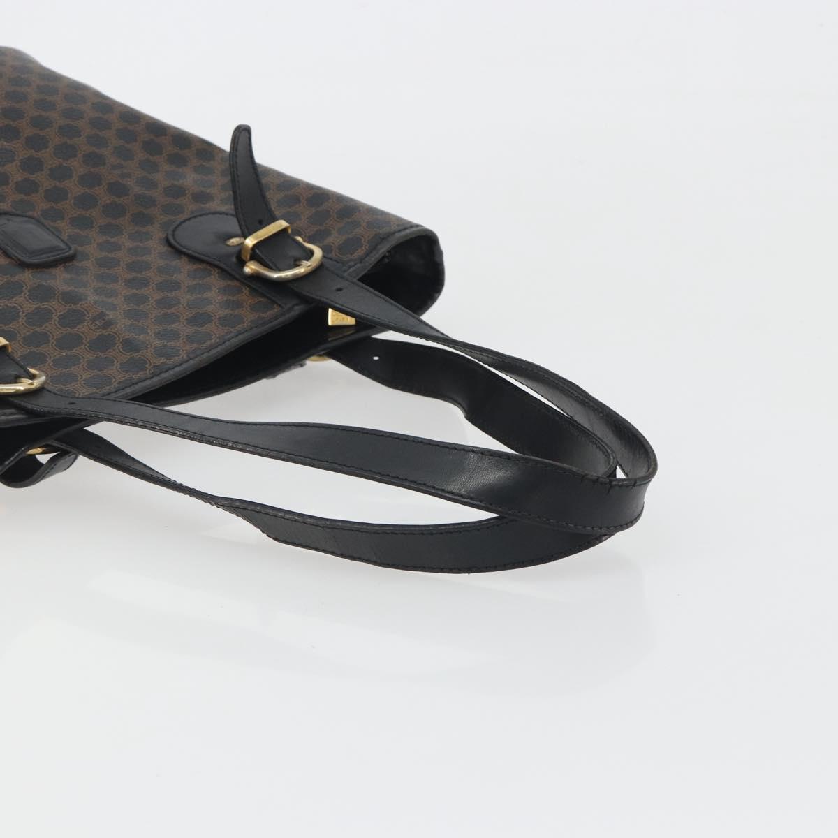 CELINE Macadam Tote Bag PVC Leather Black Gold Tone Auth BA14899 - Jerrillo image 7