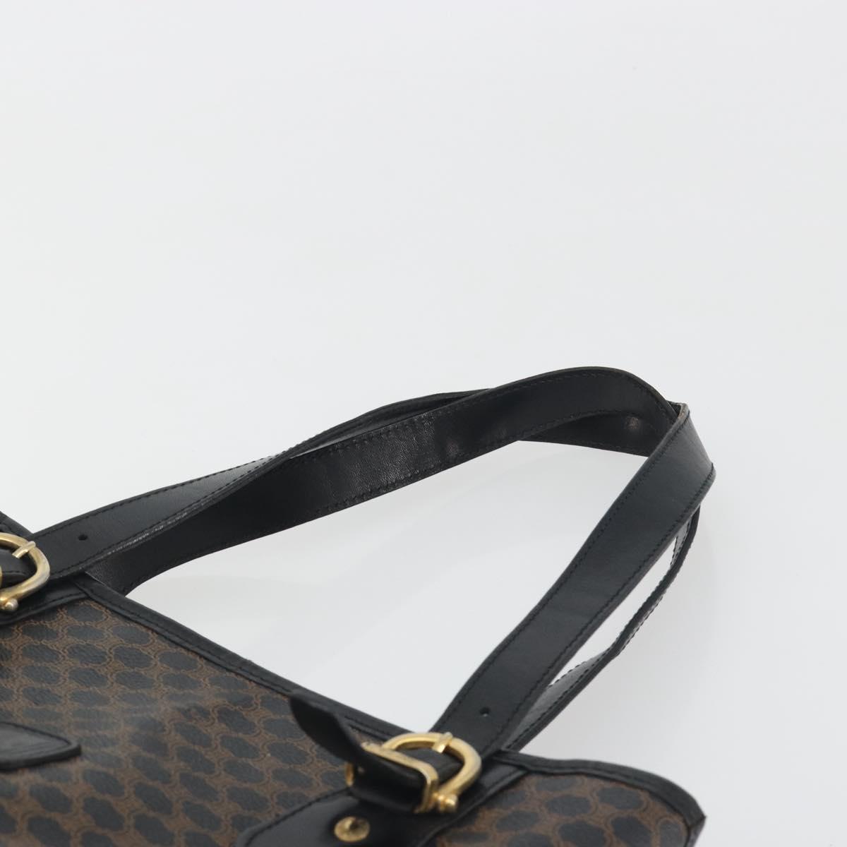 CELINE Macadam Tote Bag PVC Leather Black Gold Tone Auth BA14899 - Jerrillo image 8