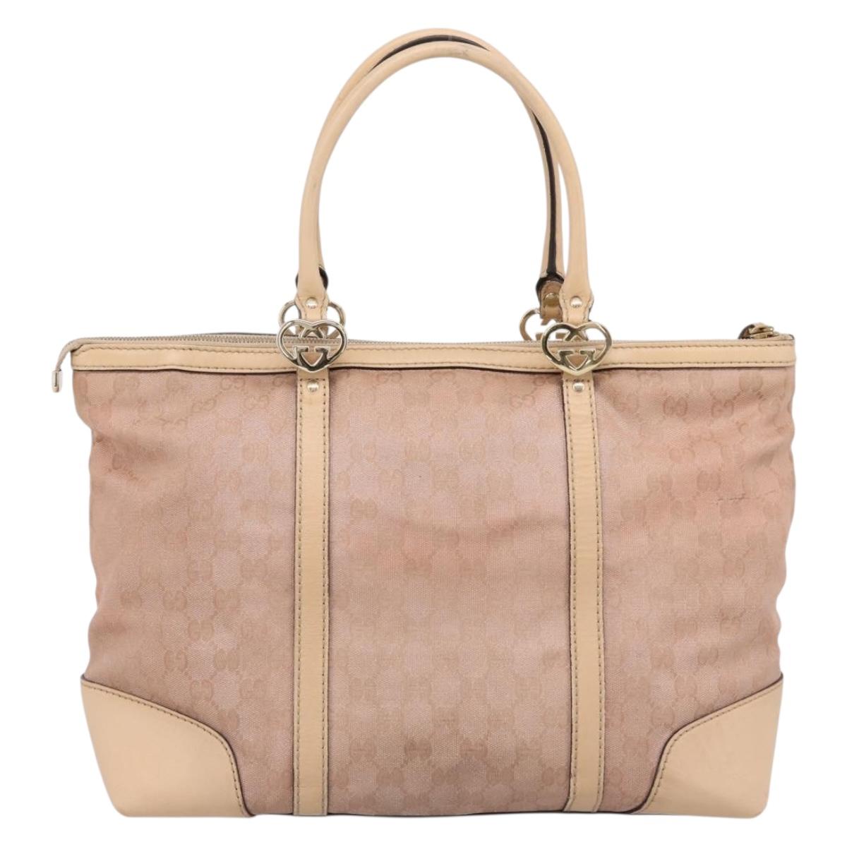 GUCCI GG Canvas Tote Bag Pink Gold Tone 257068 Auth BA14937 - Jerrillo image 2