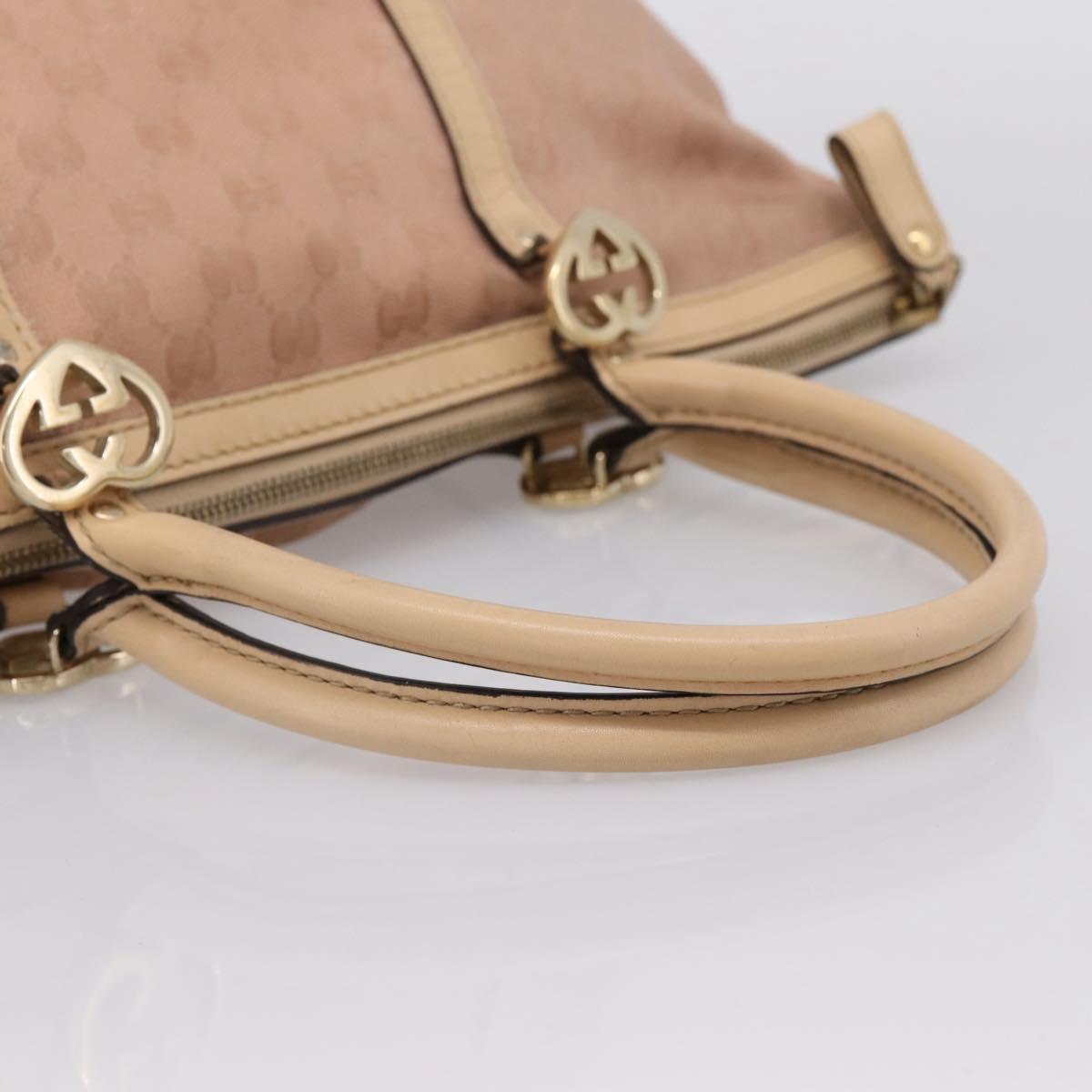 GUCCI GG Canvas Tote Bag Pink Gold Tone 257068 Auth BA14937 - Jerrillo image 7