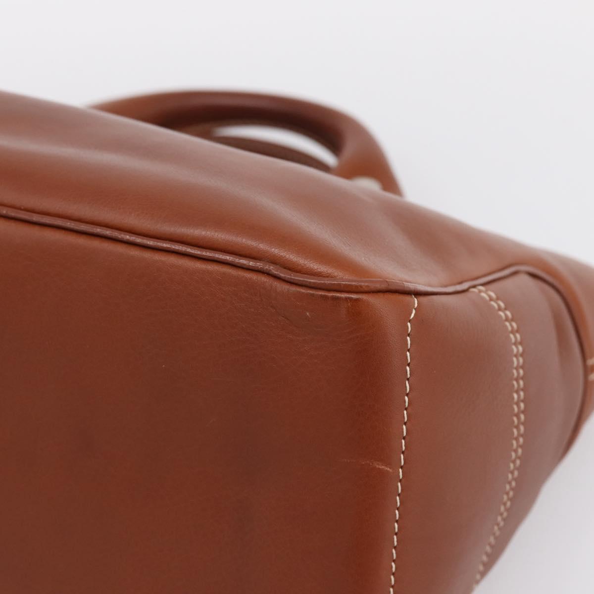CELINE Boogie Bag Hand Bag Leather Brown Silver Auth BA14938A - Jerrillo image 10