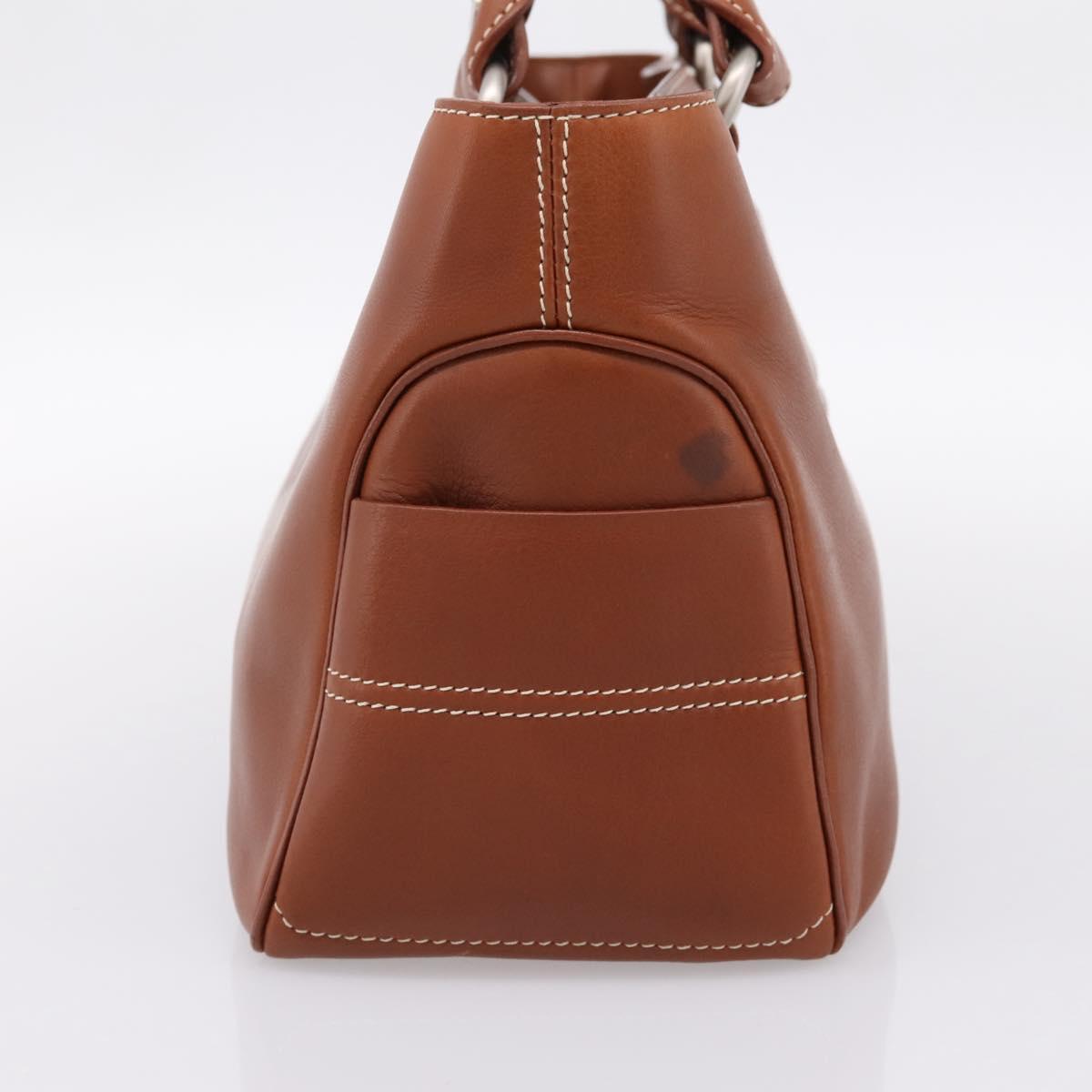 CELINE Boogie Bag Hand Bag Leather Brown Silver Auth BA14938A - Jerrillo image 5