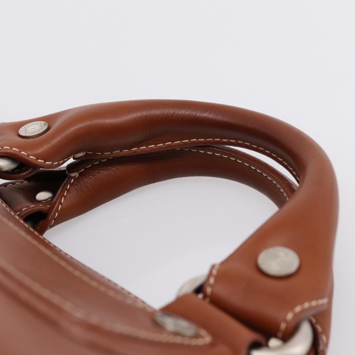 CELINE Boogie Bag Hand Bag Leather Brown Silver Auth BA14938A - Jerrillo image 8