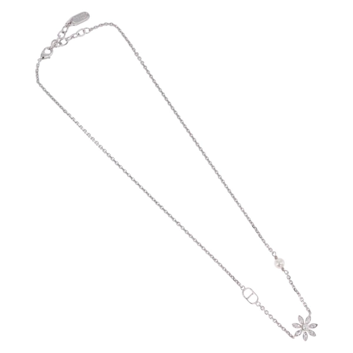 Christian Dior Necklace metal Silver Auth BA15231M - Jerrillo image 2
