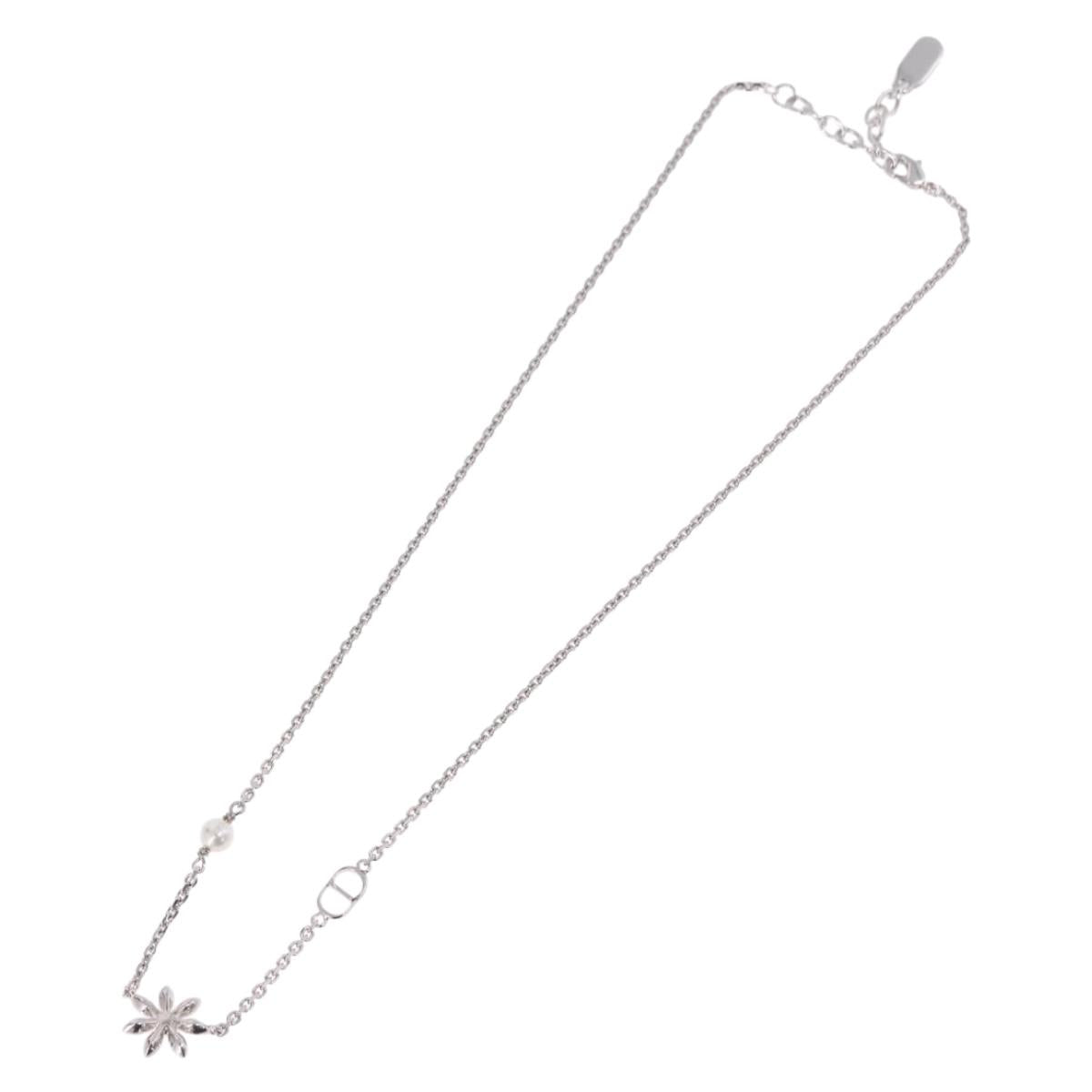Christian Dior Necklace metal Silver Auth BA15231M - Jerrillo image 9