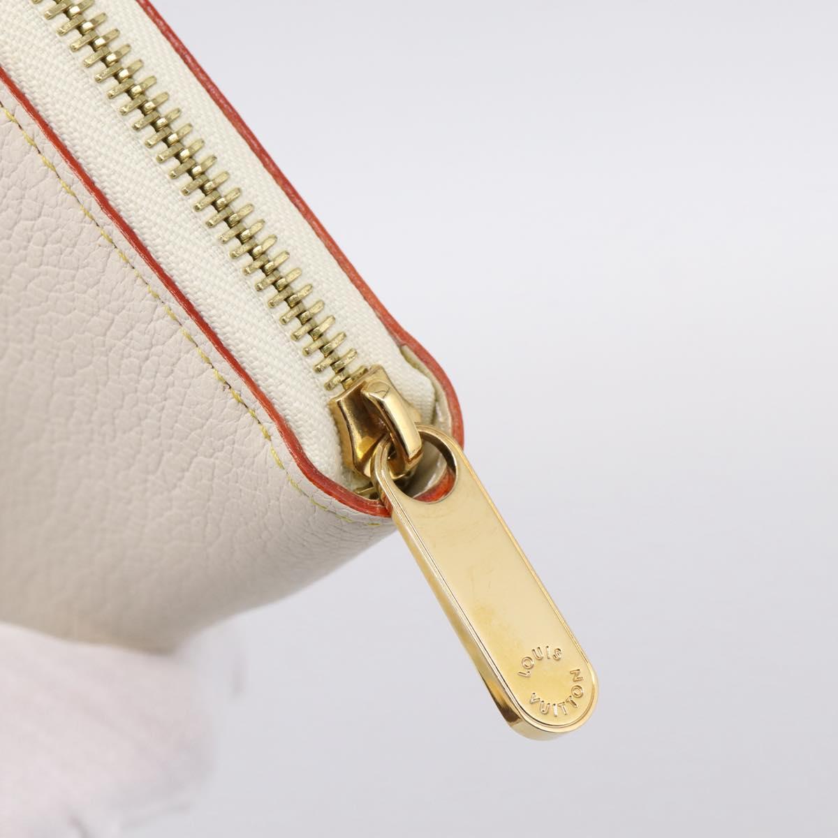 LOUIS VUITTON Suhari Zippy Wallet Long Wallet Leather White M93026 Auth BA15356A - Jerrillo image 8
