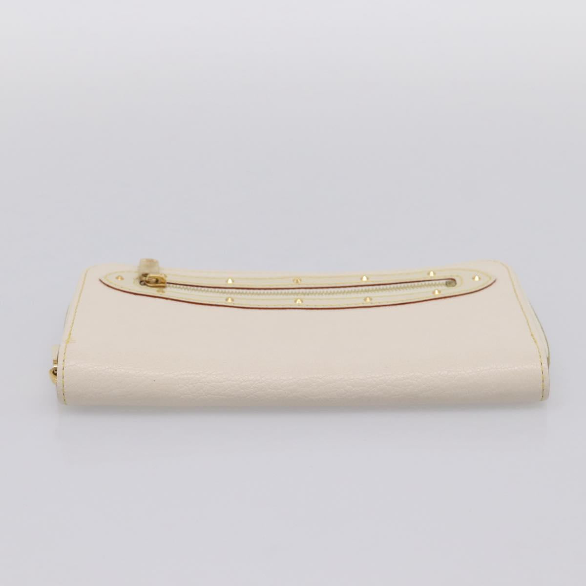 LOUIS VUITTON Suhari Zippy Wallet Long Wallet Leather White M93026 Auth BA15356A - Jerrillo image 6