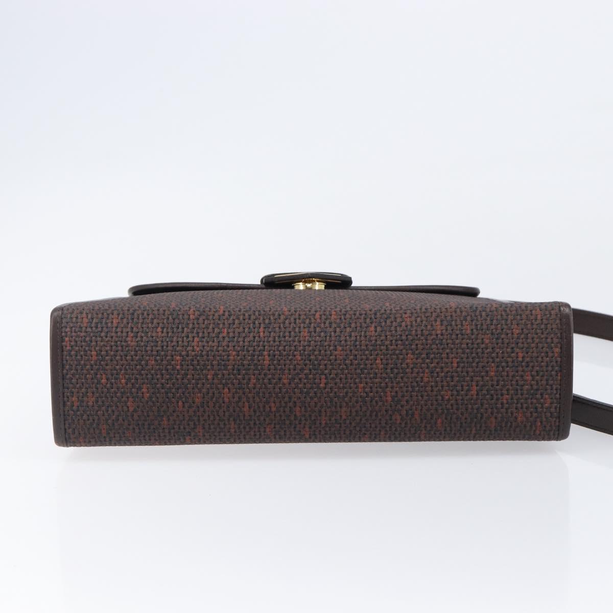 SAINT LAURENT Hand Bag PVC Canvas 2way Brown Gold Auth BA15808A - Jerrillo image 5