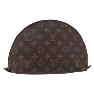 LOUIS VUITTON Monogram Trousse Demi Ronde Cosmetic Pouch M47520 LV Auth BA7198 - Jerrillo