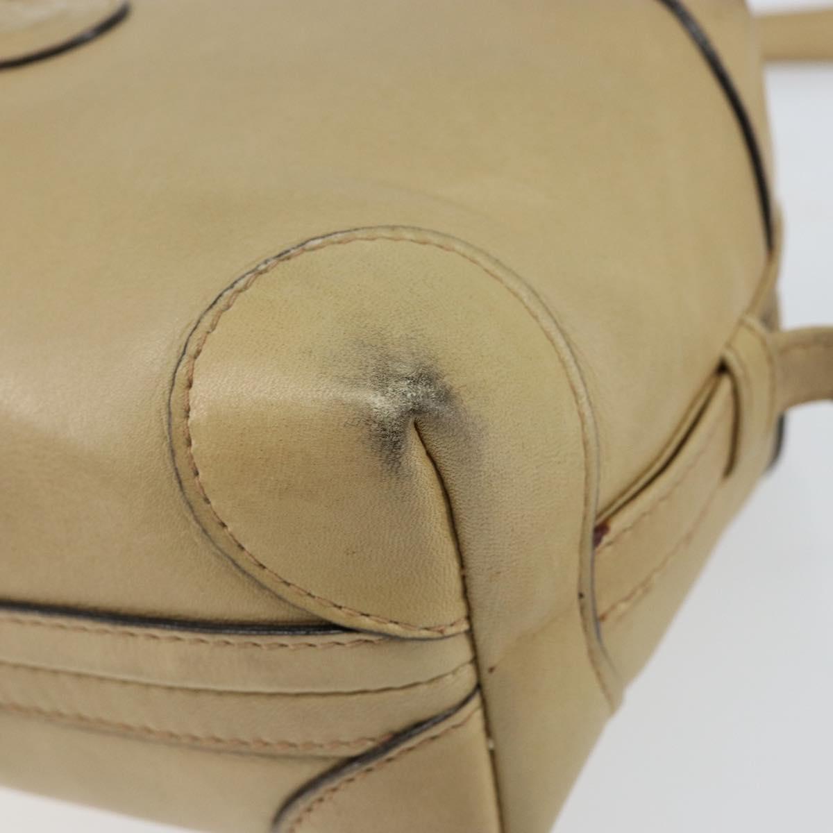 GUCCI Shoulder Bag Leather Beige Gold 67 01 5294 Auth BA7259 - Jerrillo image 9