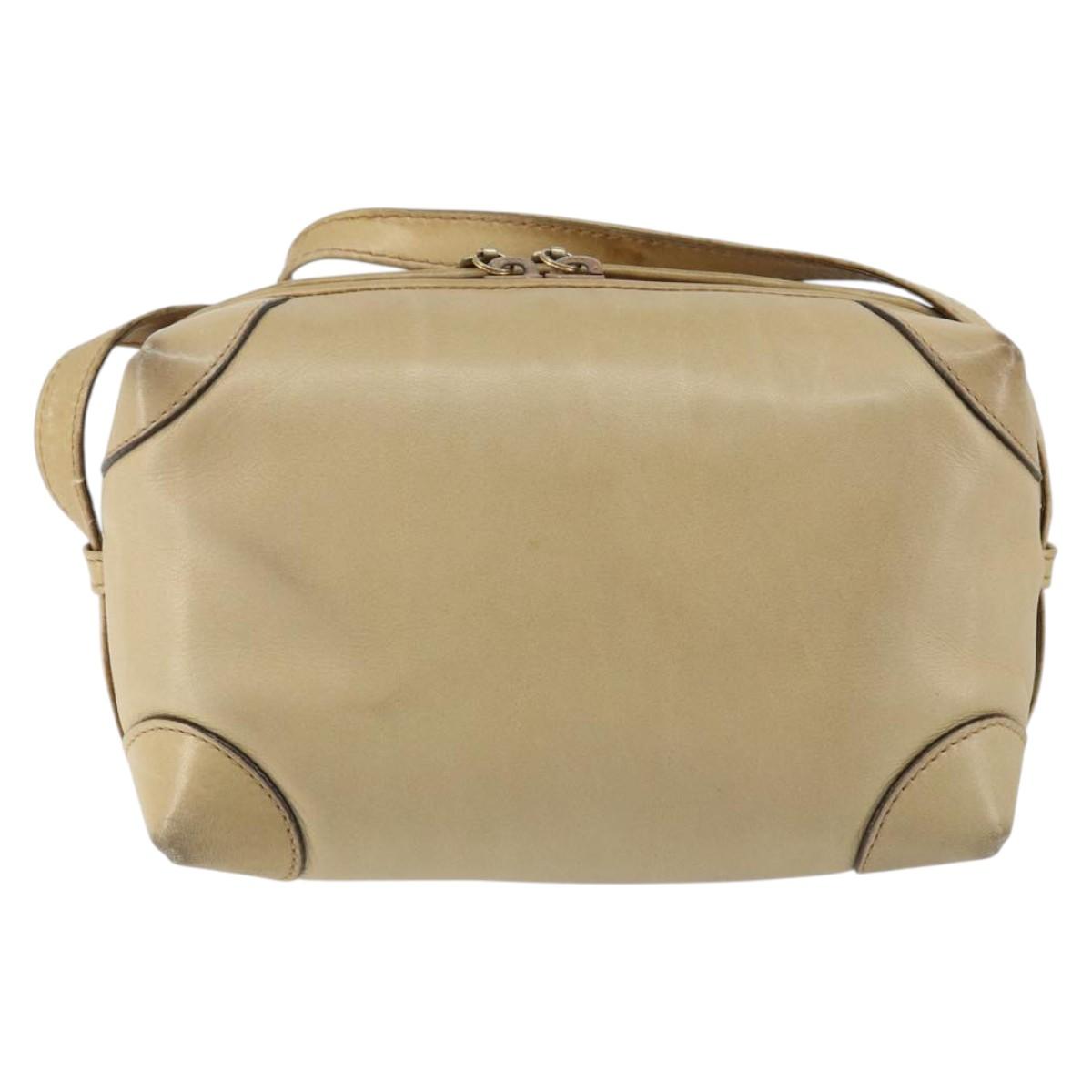 GUCCI Shoulder Bag Leather Beige Gold 67 01 5294 Auth BA7259 - Jerrillo image 2
