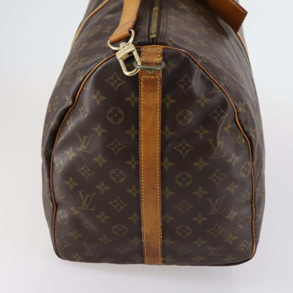 LOUIS VUITTON Monogram Keepall Bandouliere 60 Boston Bag M41412 LV Auth BA7613 - Jerrillo image 4