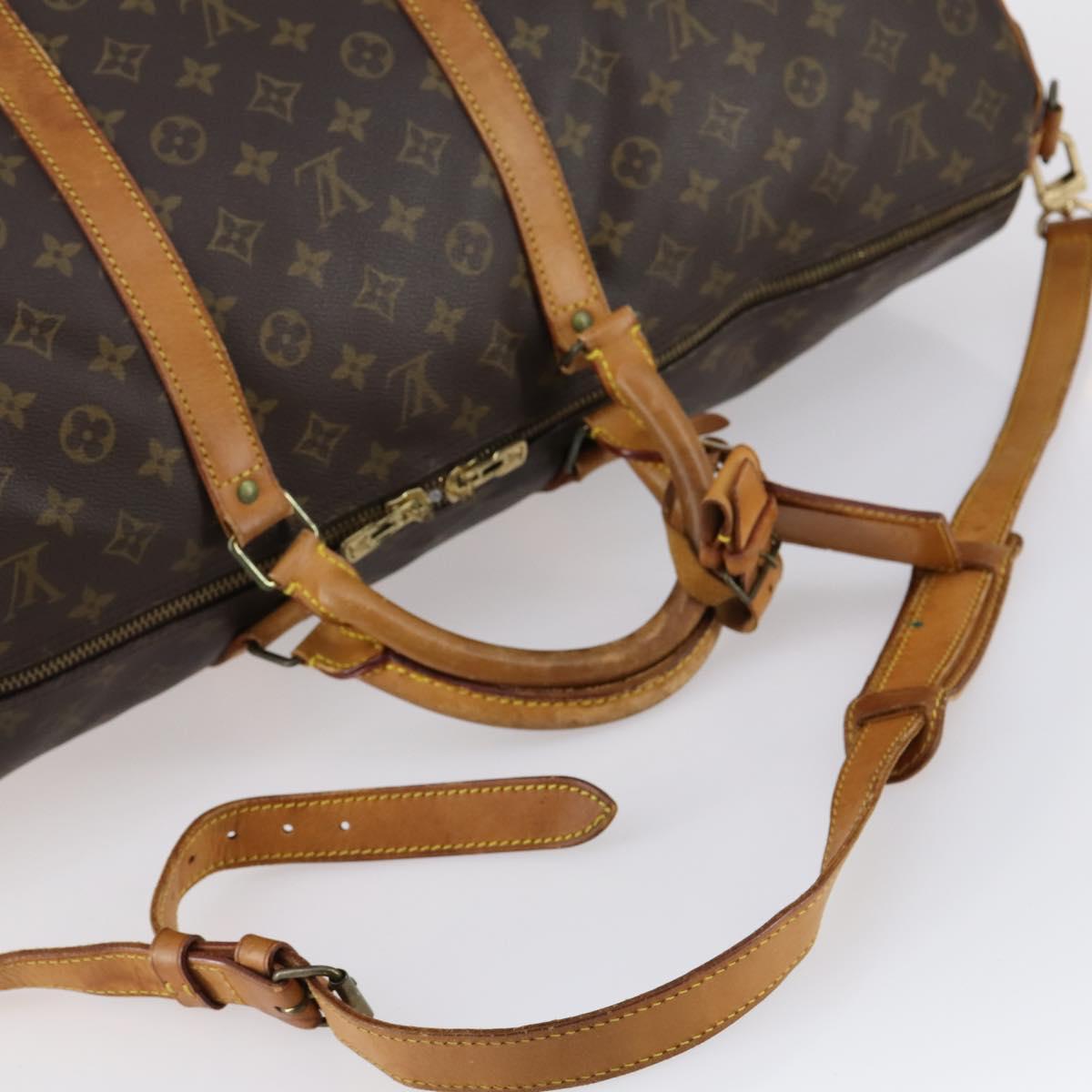 LOUIS VUITTON Monogram Keepall Bandouliere 60 Boston Bag M41412 LV Auth BA7613 - Jerrillo image 7