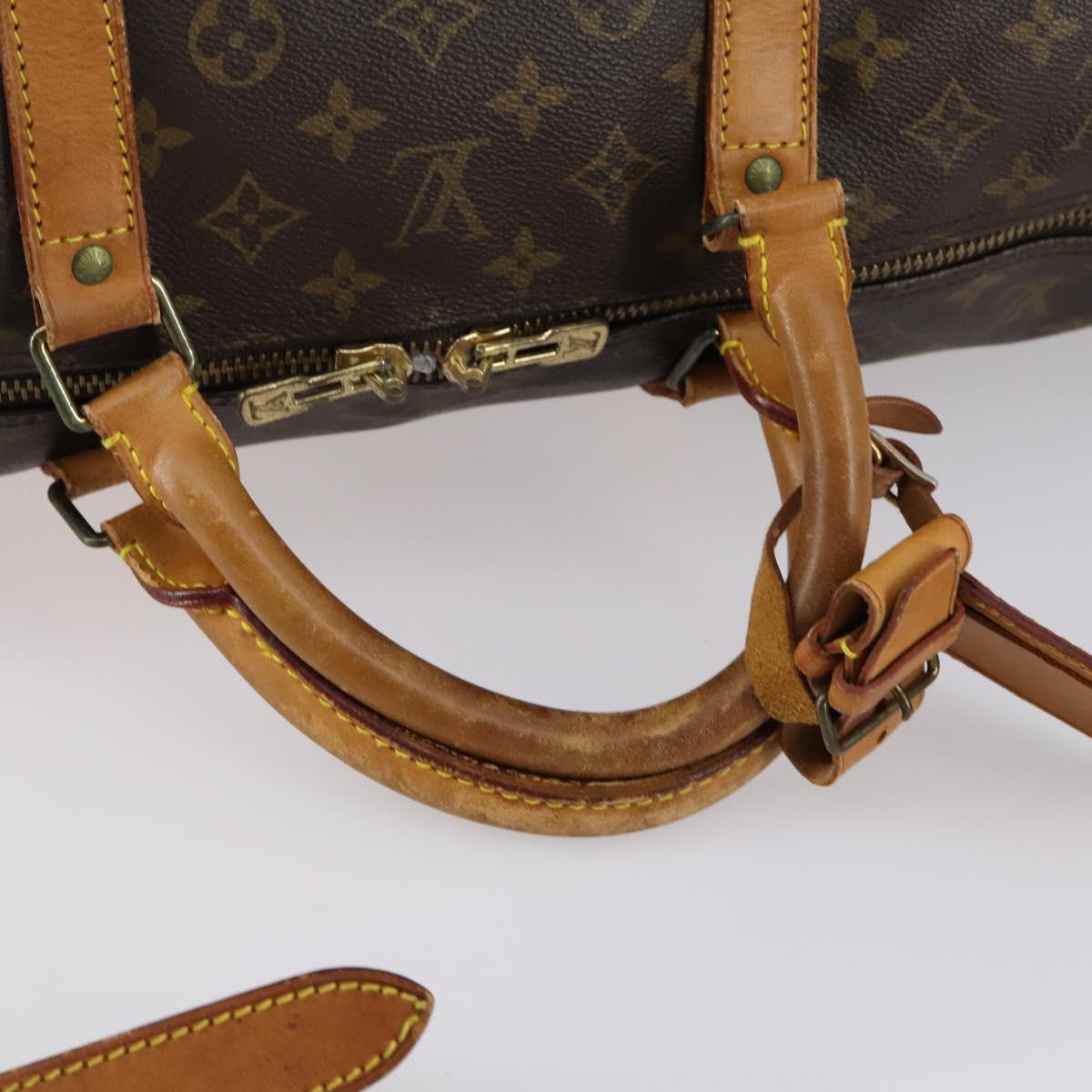 LOUIS VUITTON Monogram Keepall Bandouliere 60 Boston Bag M41412 LV Auth BA7613 - Jerrillo image 8