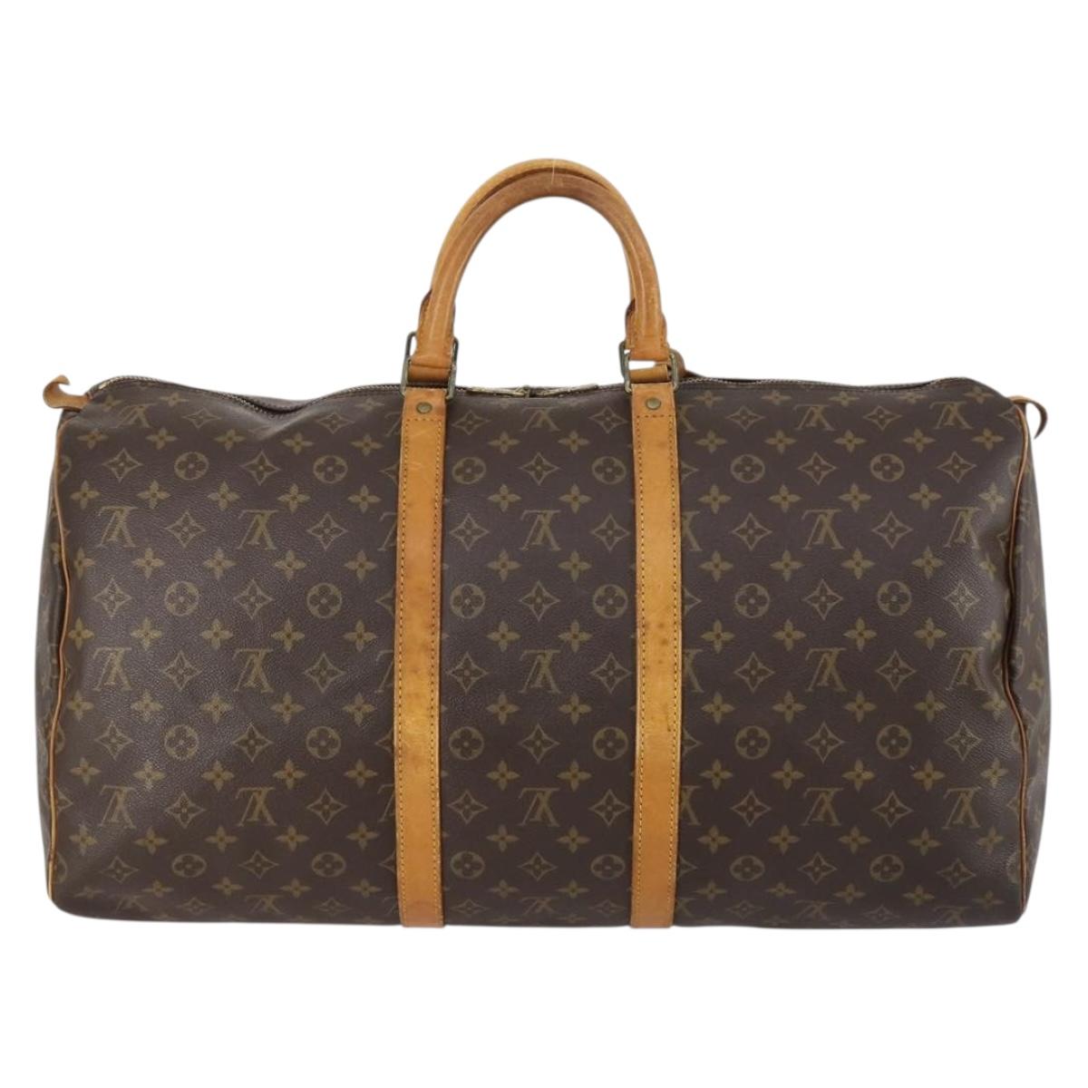 LOUIS VUITTON Monogram Keepall 55 Boston Bag M41424 LV Auth BA7894 - Jerrillo image 2