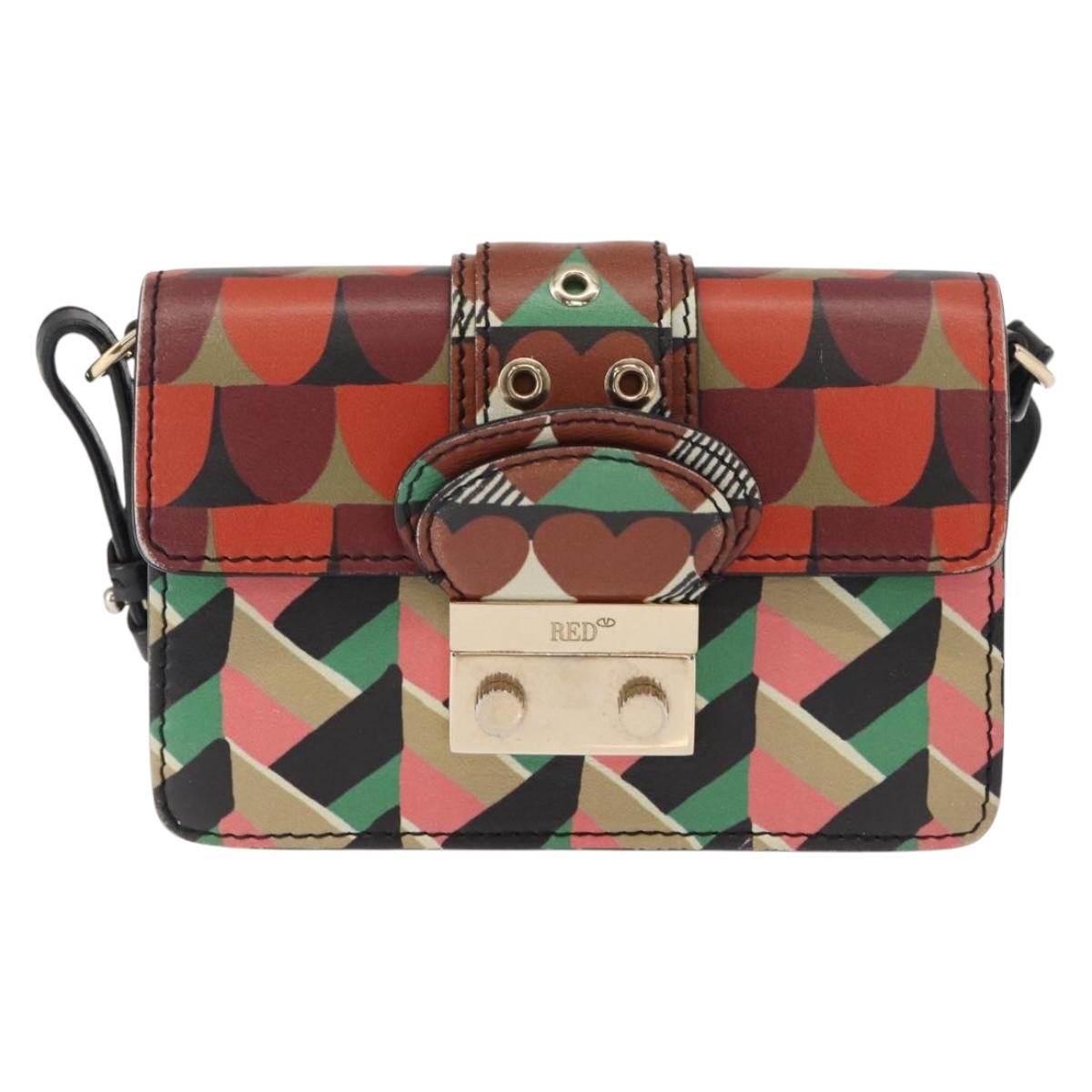 RED VALENTINO Shoulder Bag Leather Multicolor Gold Auth bs29441 - Jerrillo image 2