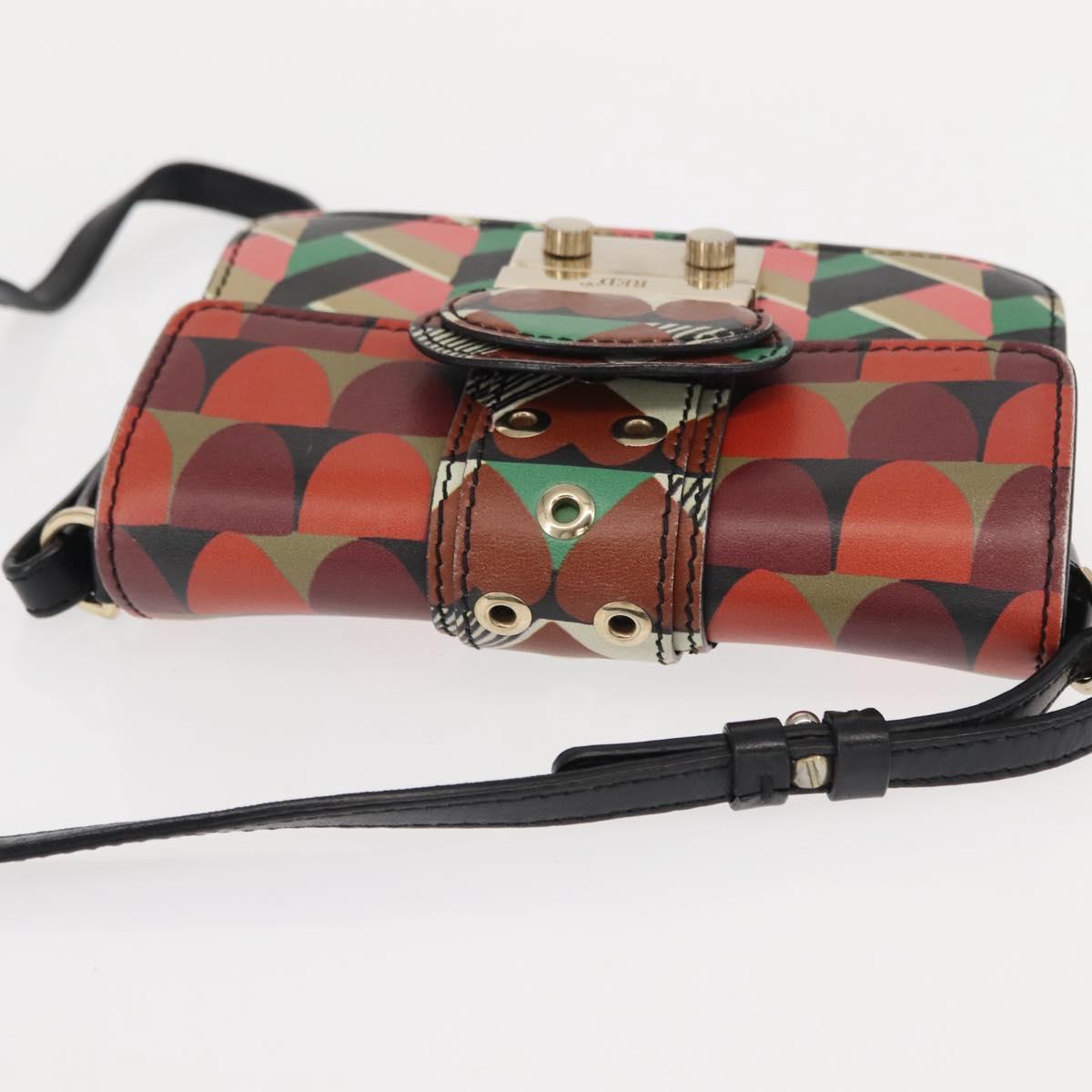 RED VALENTINO Shoulder Bag Leather Multicolor Gold Auth bs29441 - Jerrillo image 6
