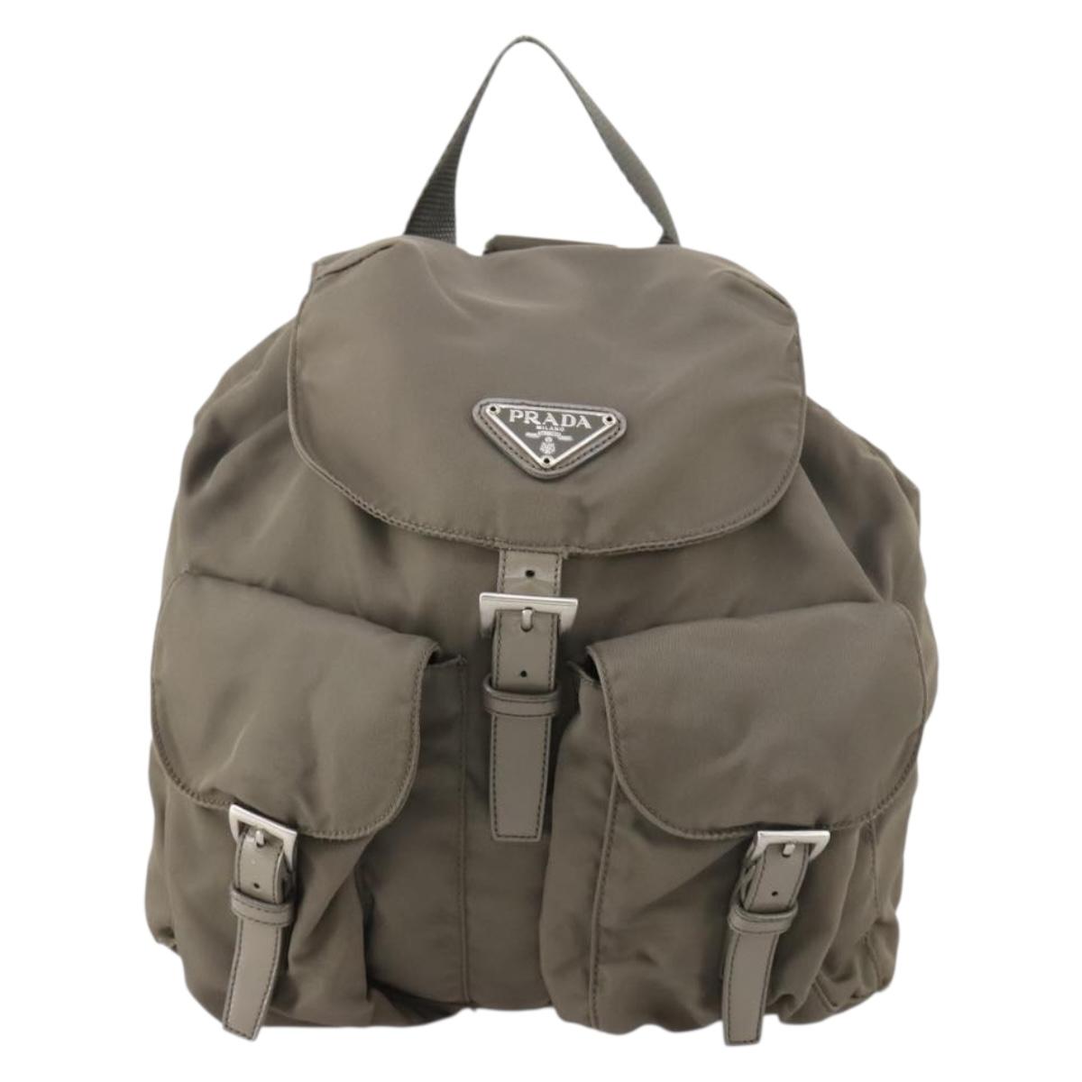 PRADA Backpack Nylon Gray Silver Auth bs30075 - Jerrillo image 2