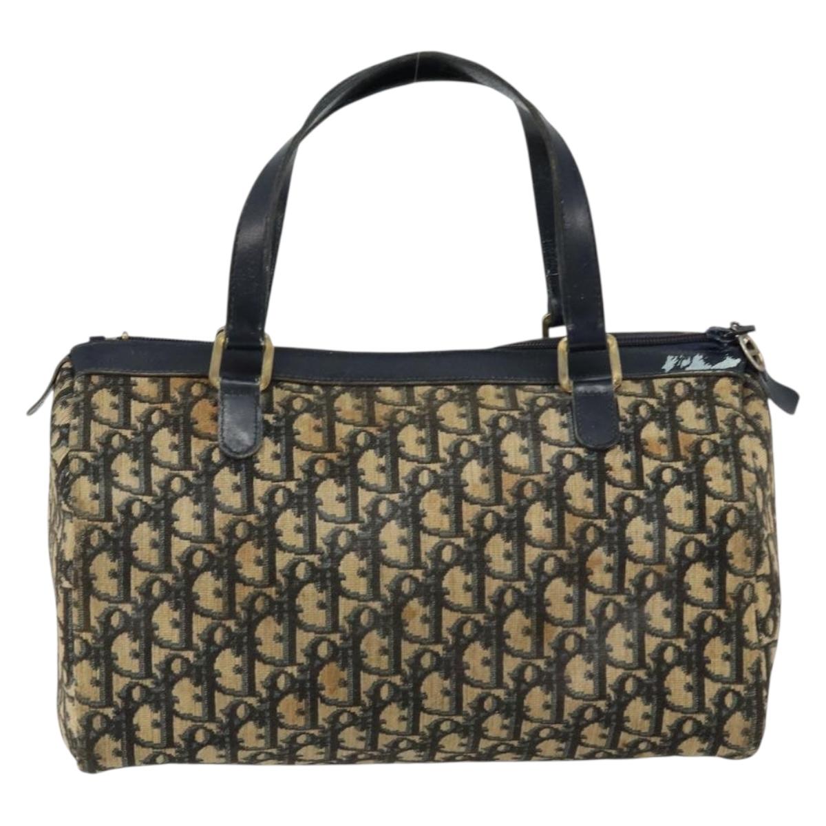 Christian Dior Trotter Canvas Boston Bag Navy Auth bs30562 - Jerrillo image 2