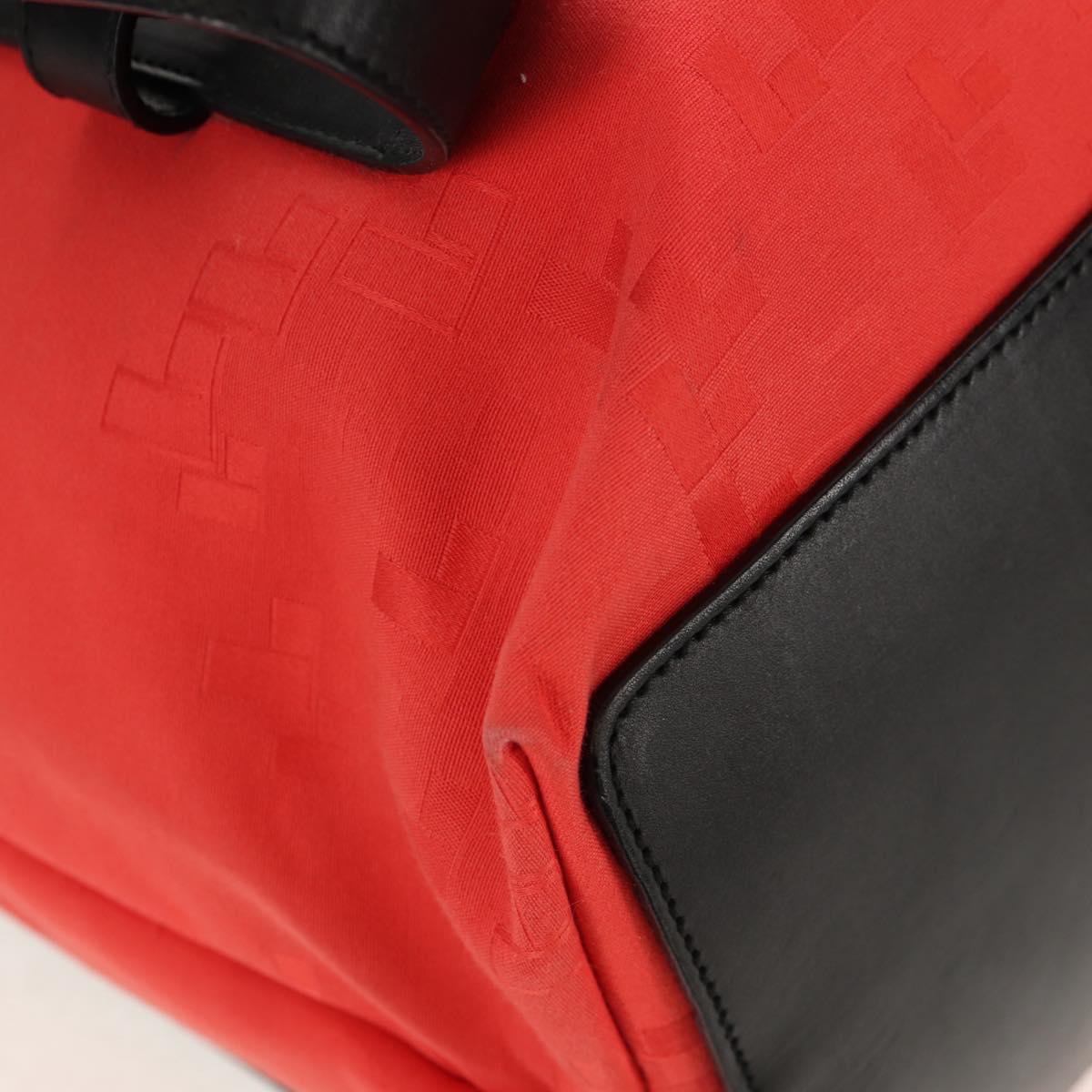 LOEWE Backpack Canvas Black Red Auth bs30603 - Jerrillo image 9