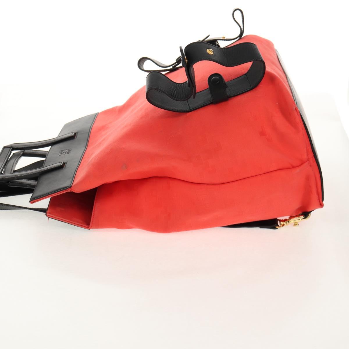 LOEWE Backpack Canvas Black Red Auth bs30603 - Jerrillo image 3