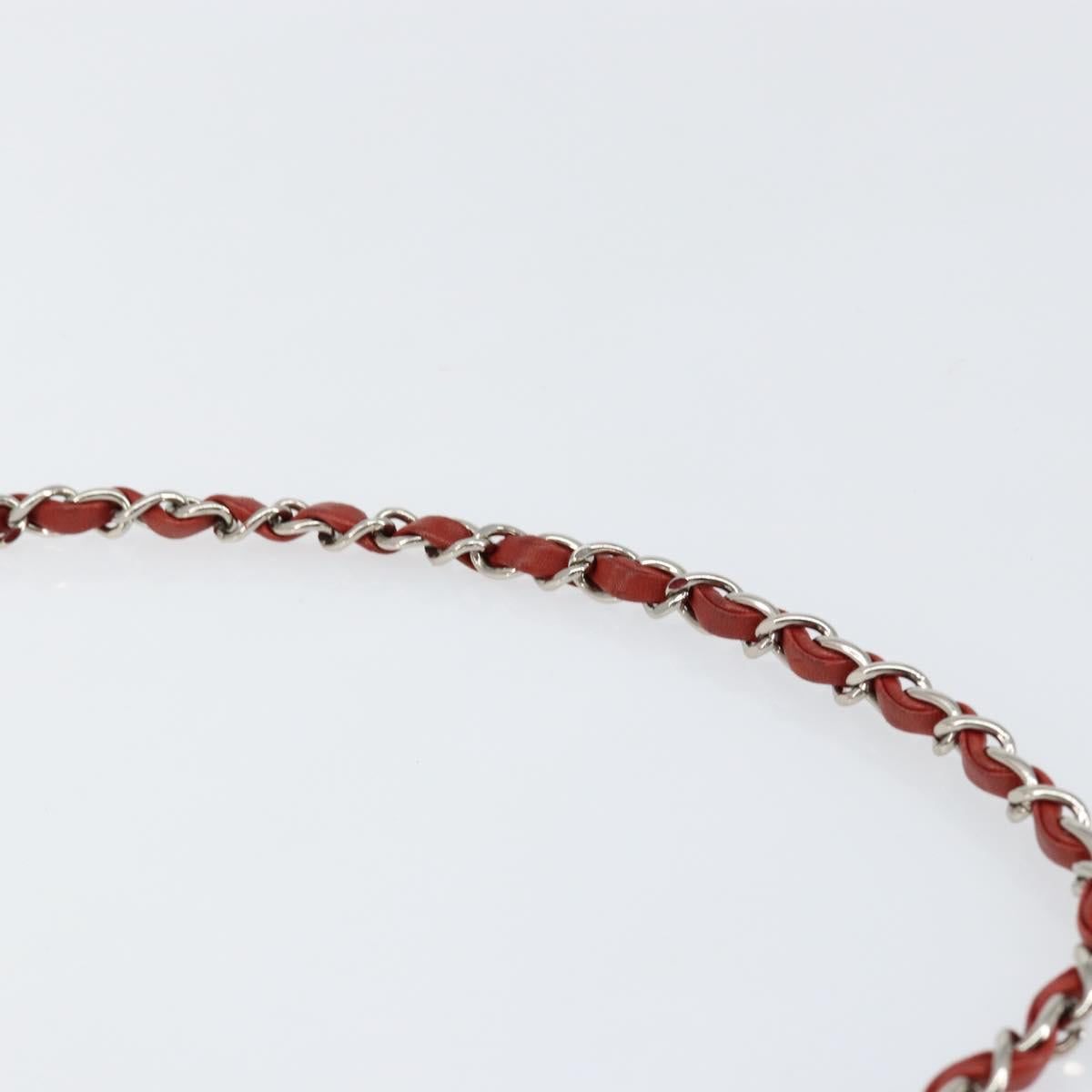 CHANEL 2.55 Matelasse Chain Shoulder Bag Enamel Red Silver CC Auth bs30717 - Jerrillo image 8