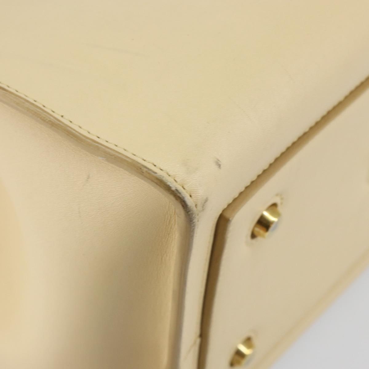 CELINE TIE Tote Bag Leather Beige Gold Auth bs31025 - Jerrillo image 9