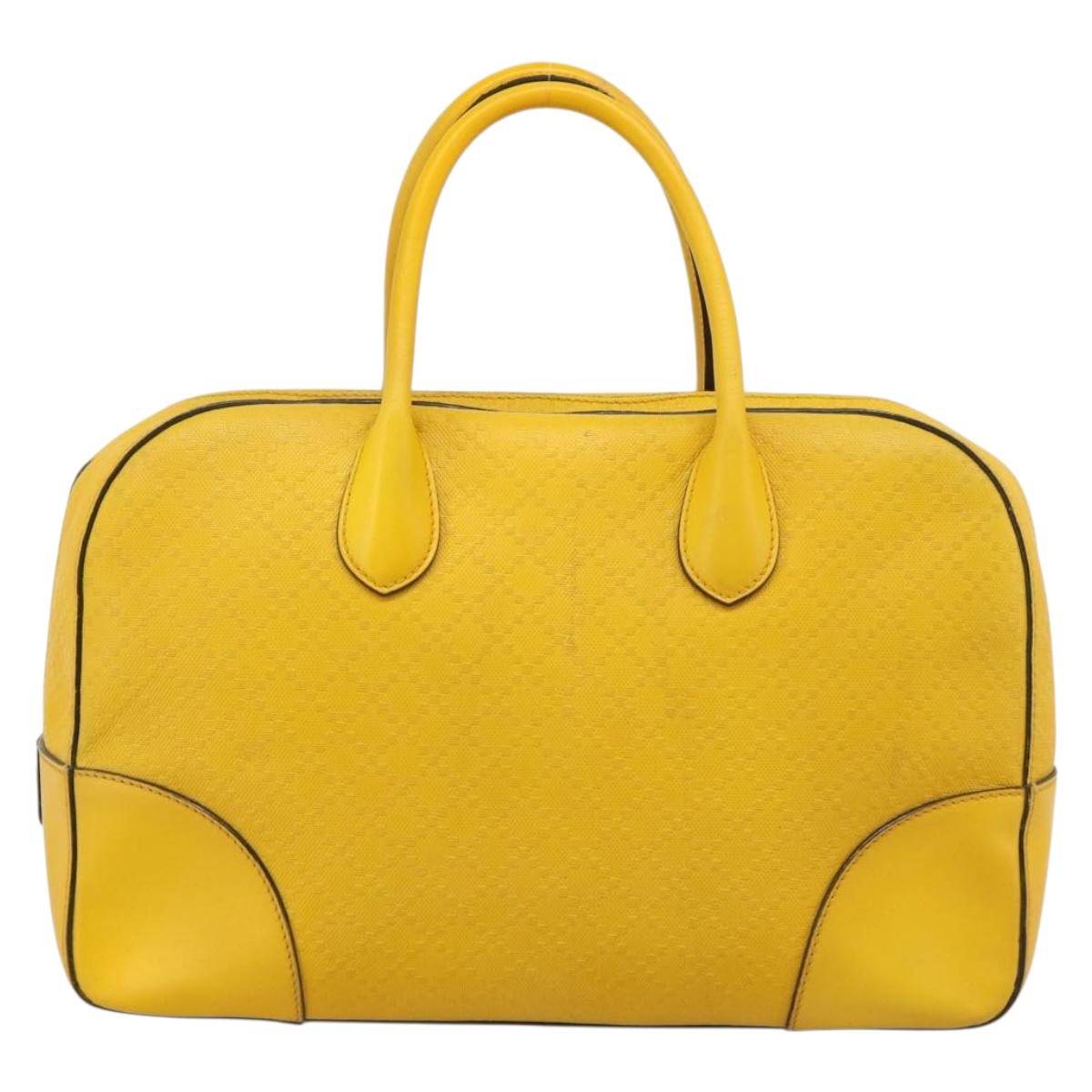 GUCCI Diamante Hand Bag Leather Yellow Silver 354332 Auth bs36492 - Jerrillo image 2