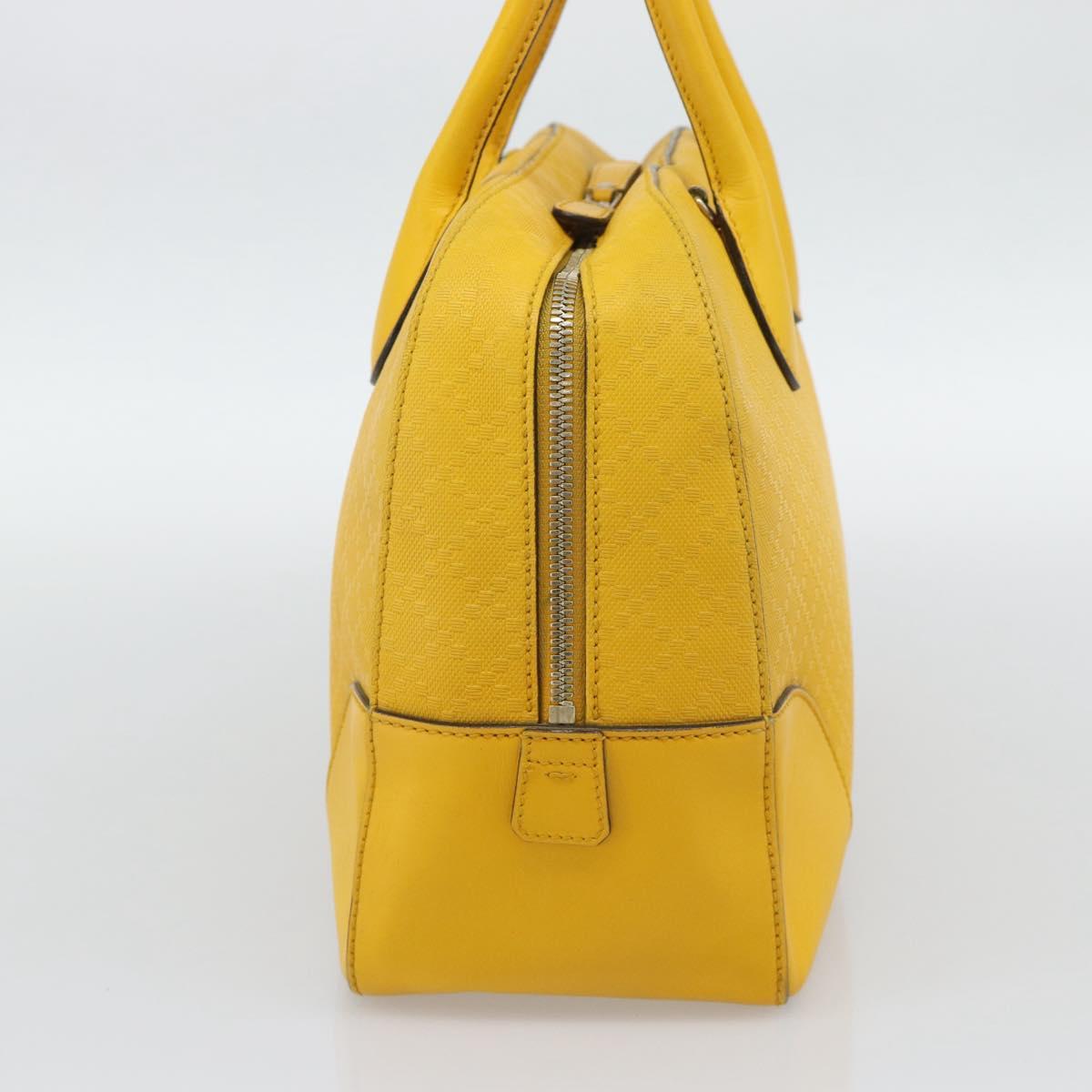 GUCCI Diamante Hand Bag Leather Yellow Silver 354332 Auth bs36492 - Jerrillo image 3