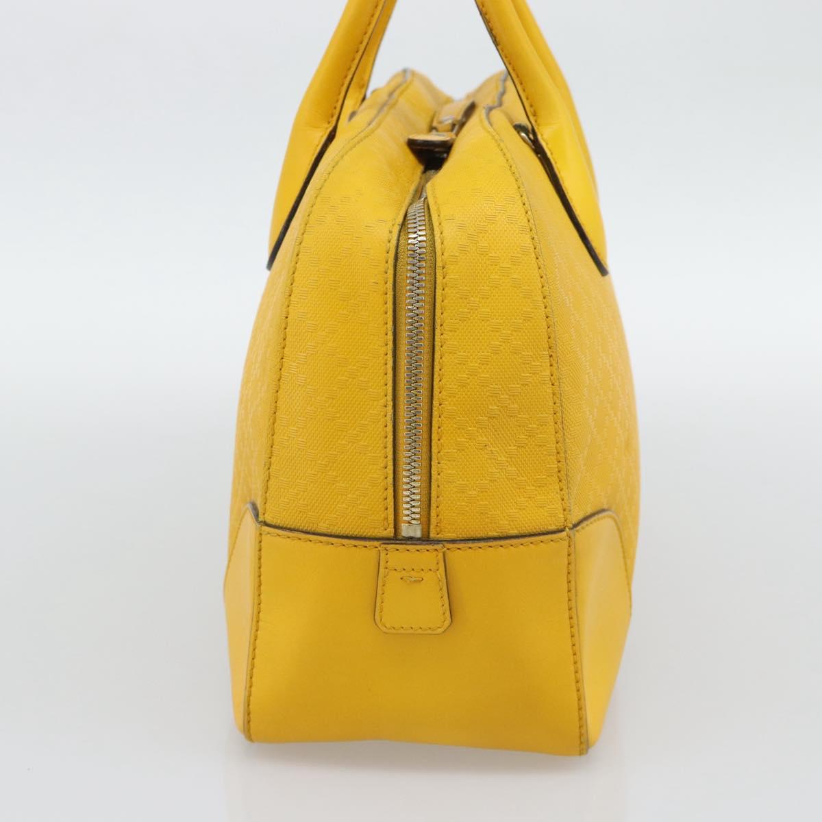 GUCCI Diamante Hand Bag Leather Yellow Silver 354332 Auth bs36492 - Jerrillo image 4