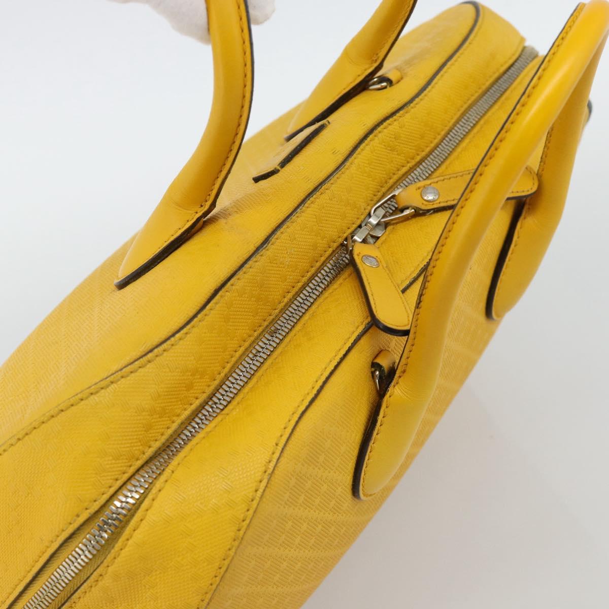 GUCCI Diamante Hand Bag Leather Yellow Silver 354332 Auth bs36492 - Jerrillo image 6