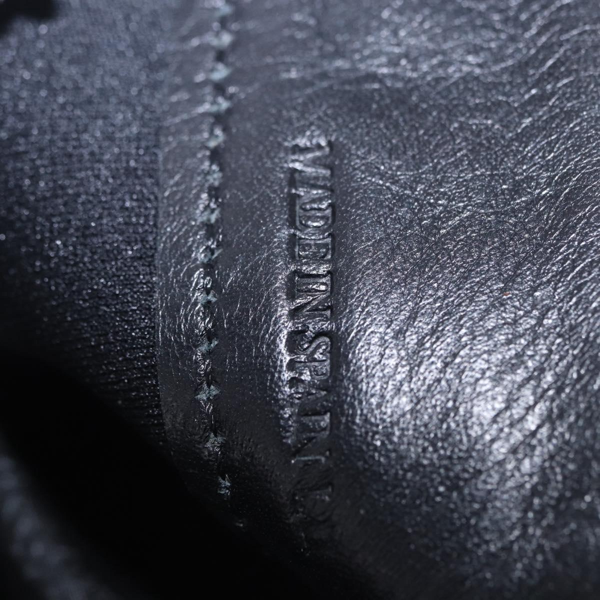 LOEWE Anagram Boston Bag PVC Leather Black Silver Auth bs36557 - Jerrillo image 10
