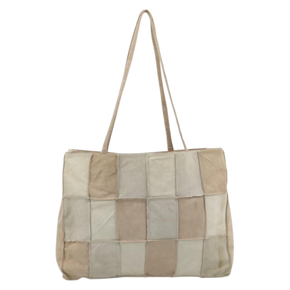 CHANEL Tote Bag Suede Beige CC Auth bs36562 - Jerrillo image 2