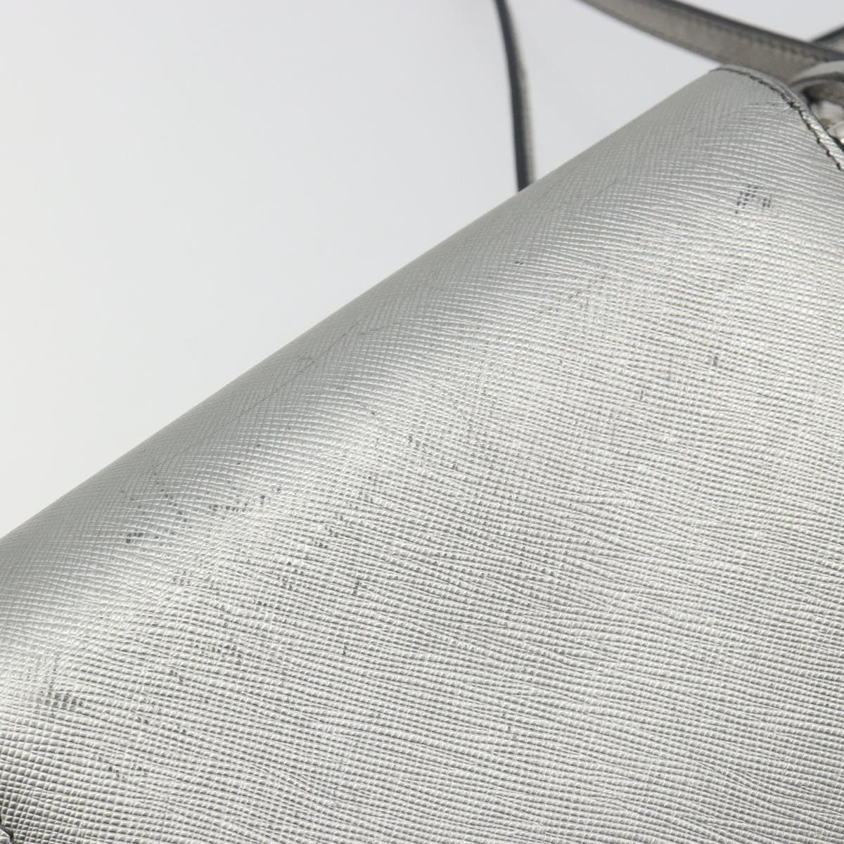 PRADA Shoulder Bag Saffiano leather Silver Auth bs36601 - Jerrillo image 8