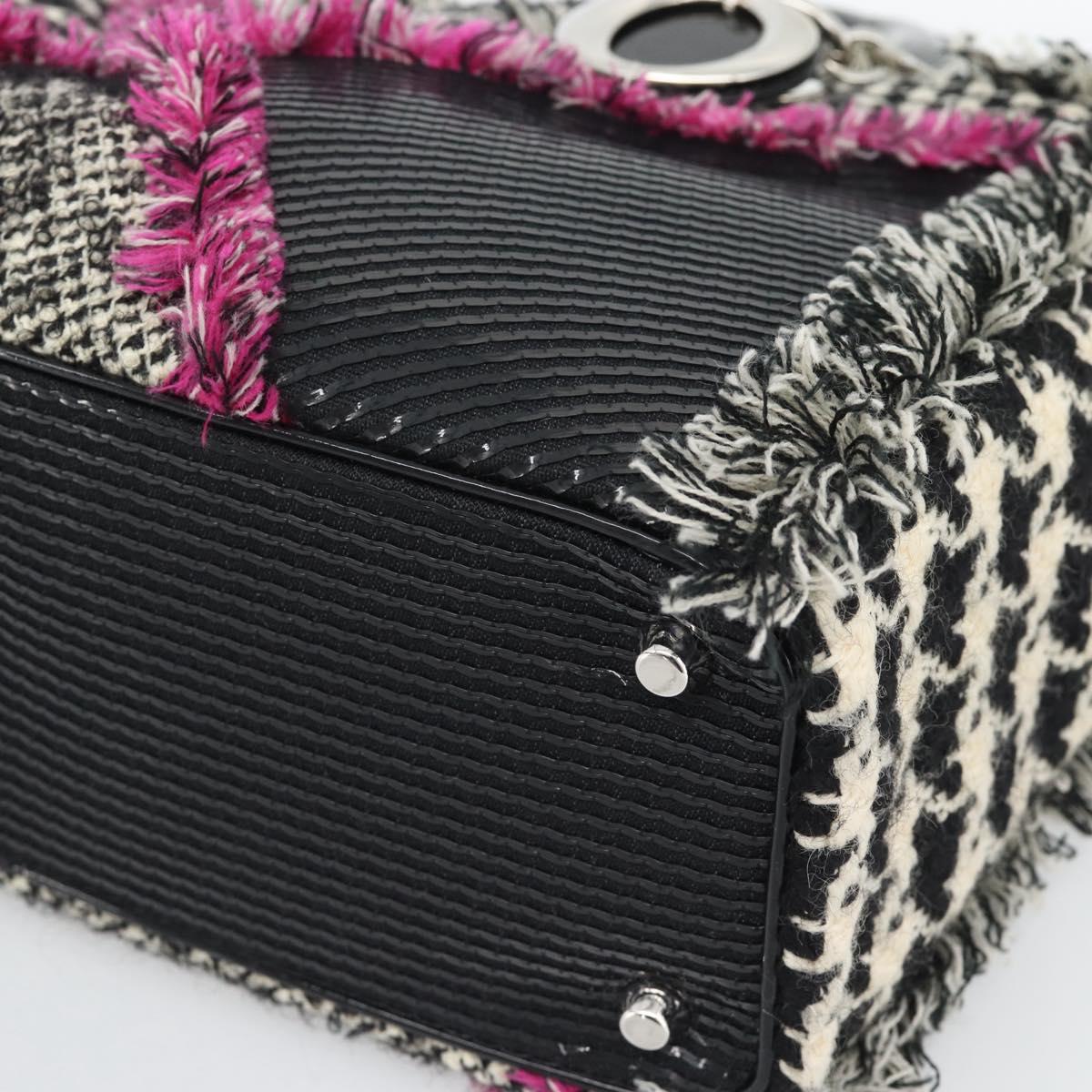 Christian Dior Diorissimo Hand Bag Canvas Black White Auth bs36646V - Jerrillo image 9