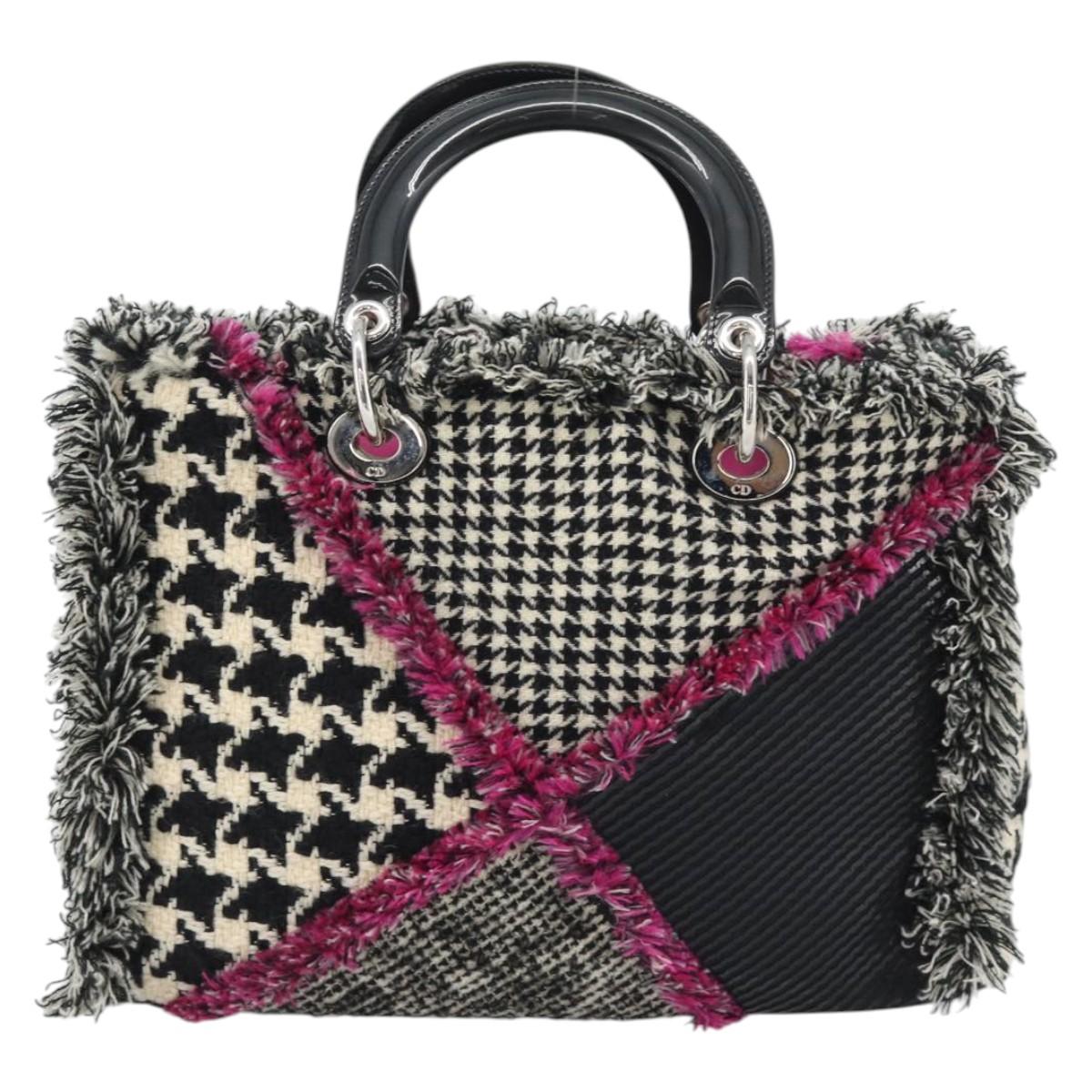 Christian Dior Diorissimo Hand Bag Canvas Black White Auth bs36646V - Jerrillo image 2