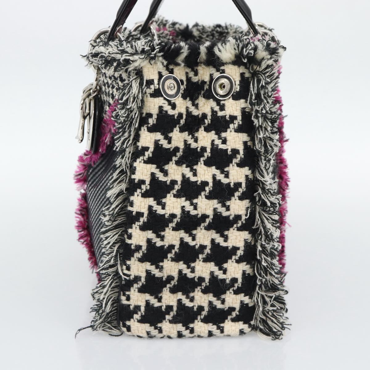 Christian Dior Diorissimo Hand Bag Canvas Black White Auth bs36646V - Jerrillo image 4