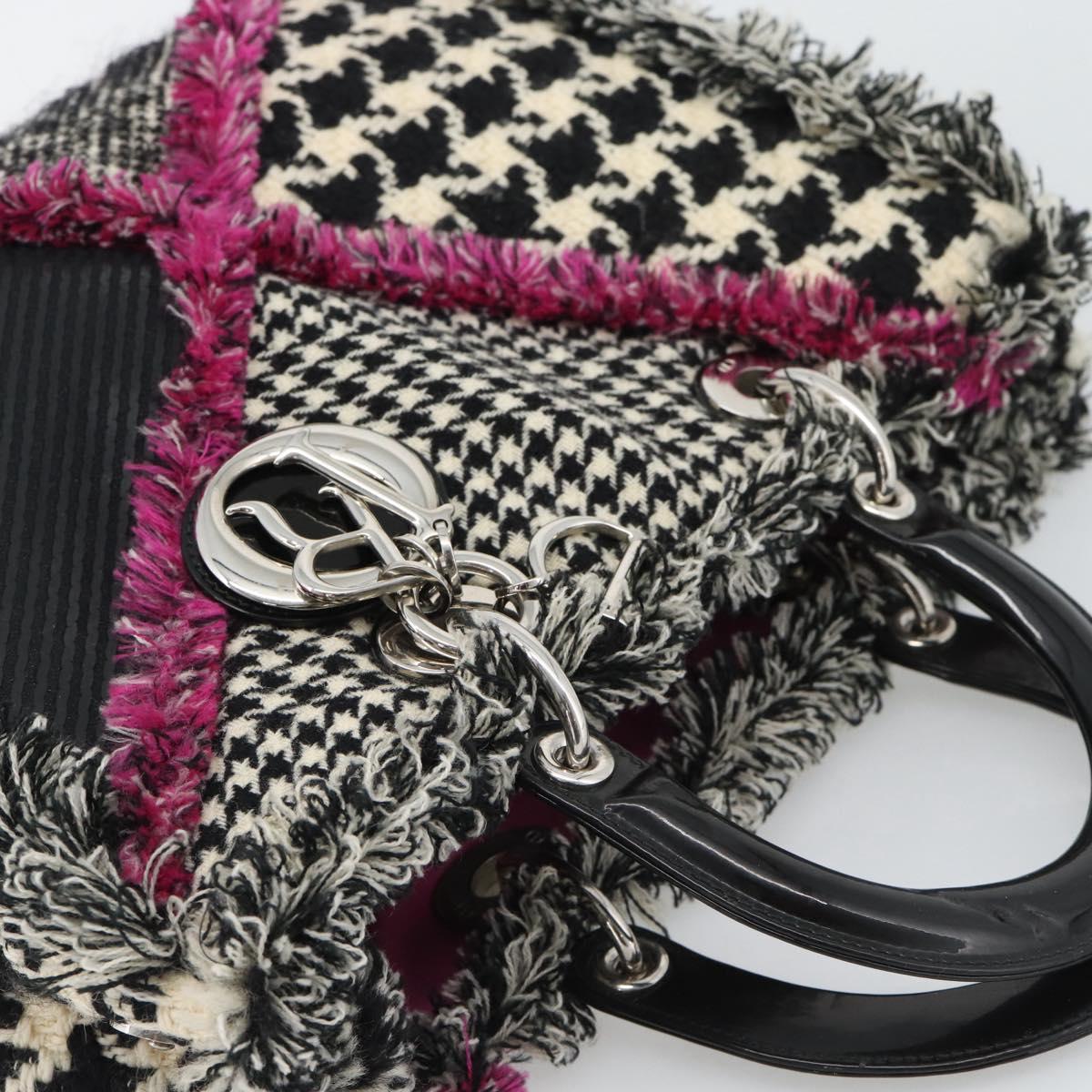 Christian Dior Diorissimo Hand Bag Canvas Black White Auth bs36646V - Jerrillo image 6