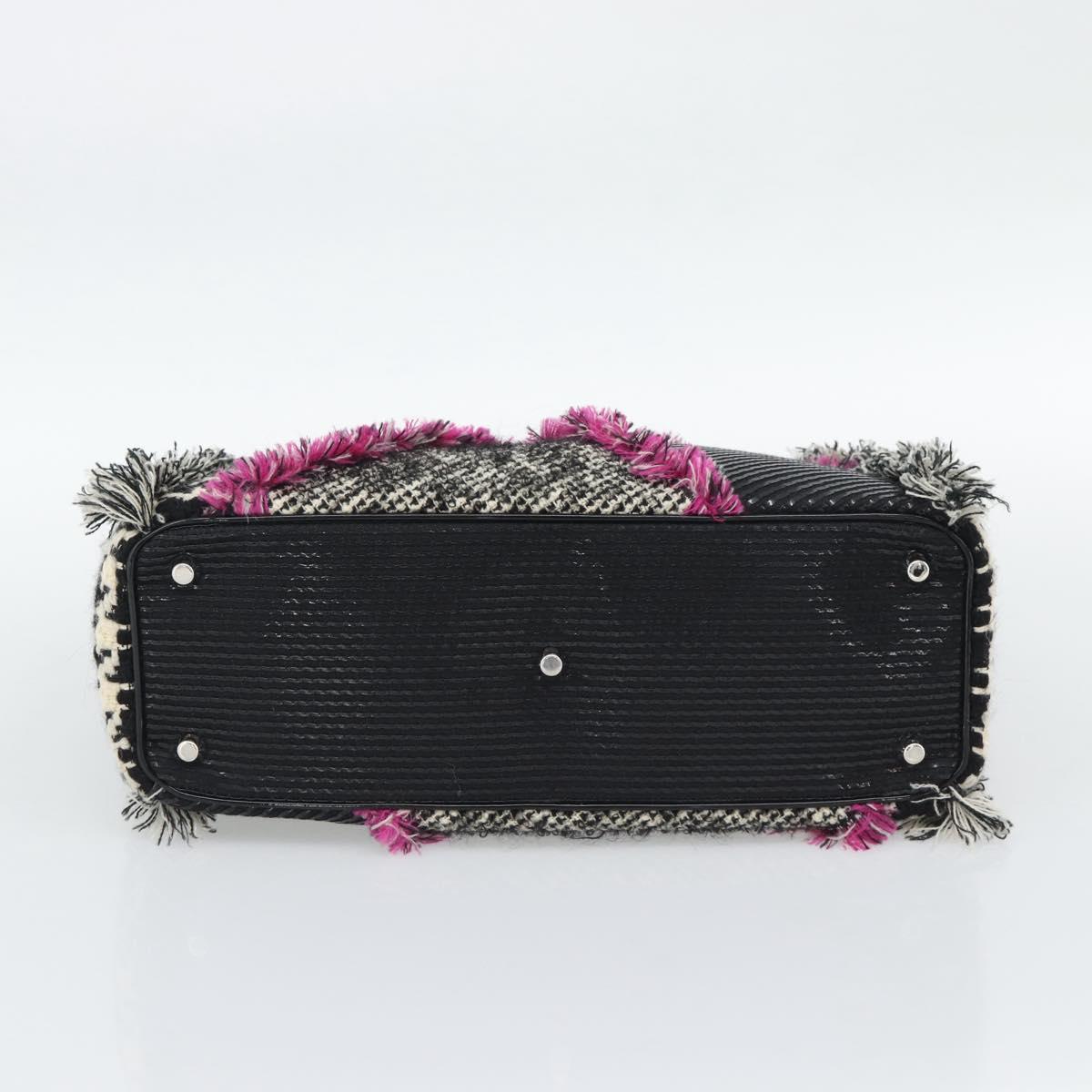 Christian Dior Diorissimo Hand Bag Canvas Black White Auth bs36646V - Jerrillo image 5