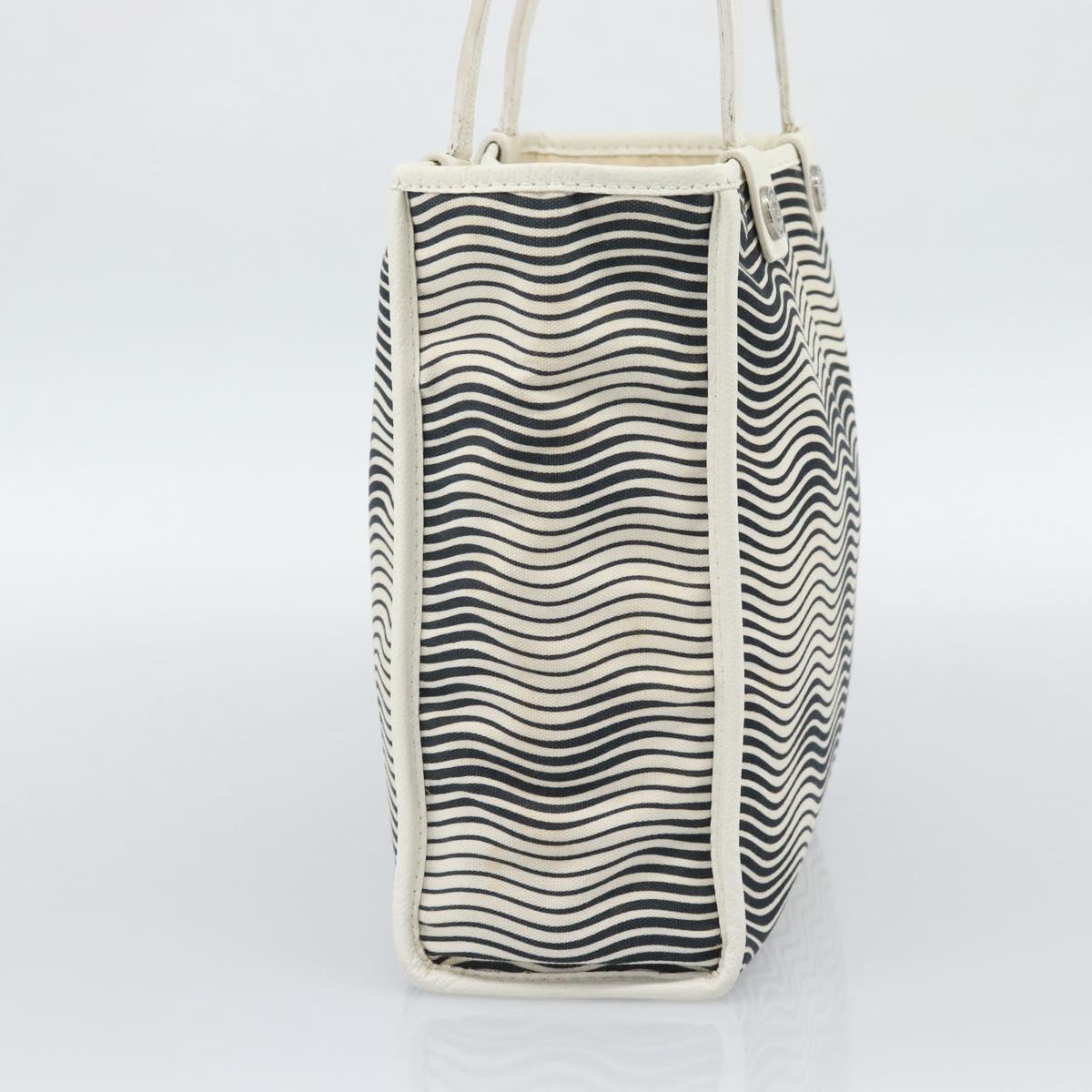 CHANEL Tote Bag Canvas Black White Silver CC Auth bs36766 - Jerrillo image 3