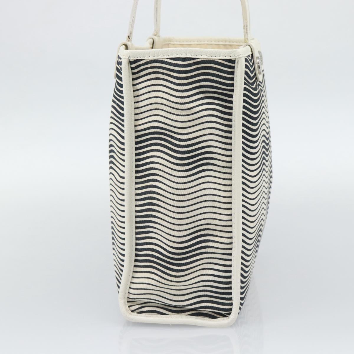 CHANEL Tote Bag Canvas Black White Silver CC Auth bs36766 - Jerrillo image 4