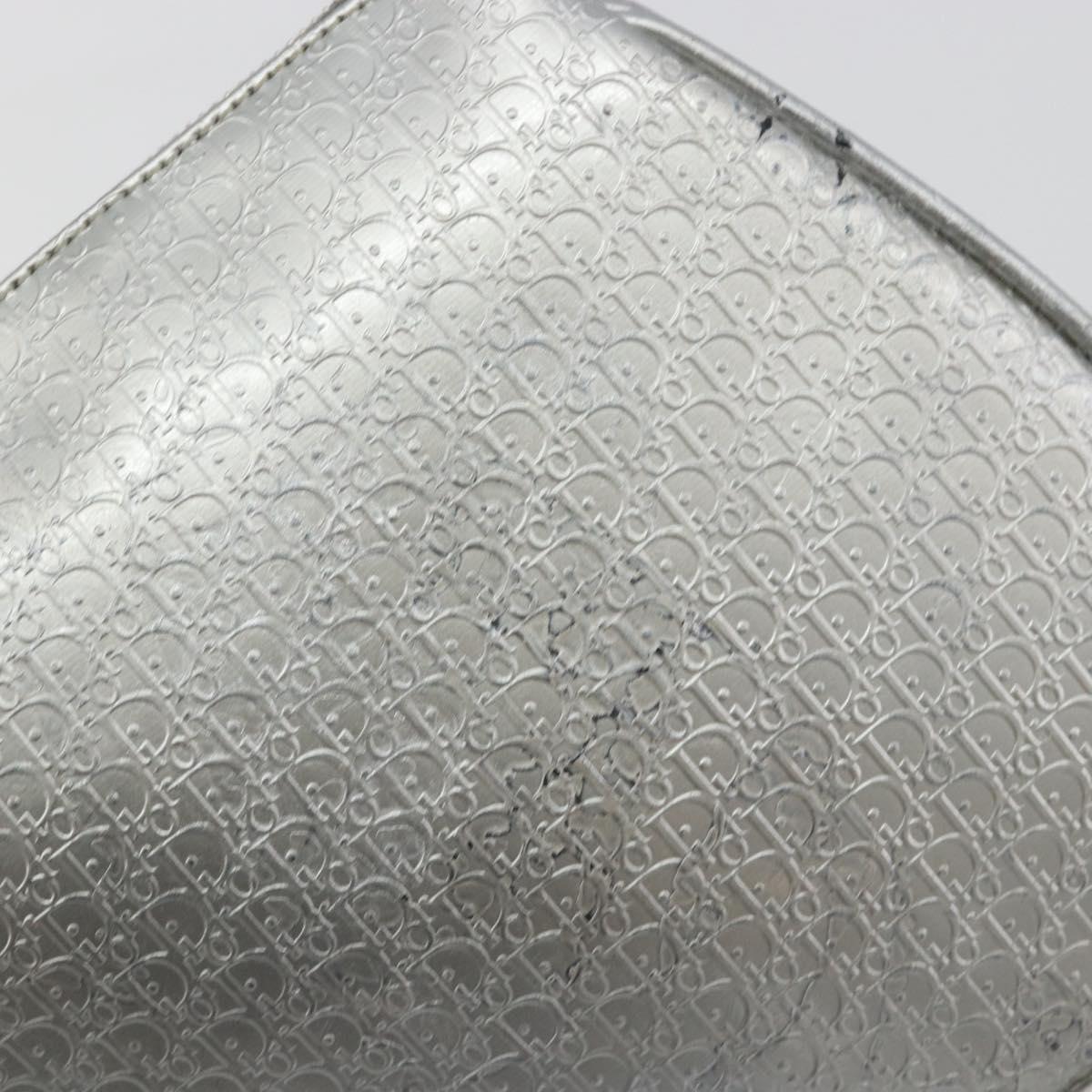 Christian Dior Trotter Canvas Saddle Accessory Pouch Leather Silver Auth bs36786 - Jerrillo image 7