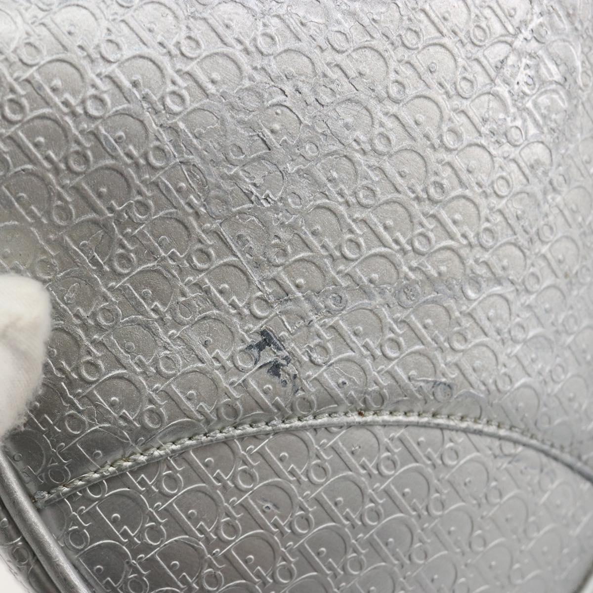 Christian Dior Trotter Canvas Saddle Accessory Pouch Leather Silver Auth bs36786 - Jerrillo image 9