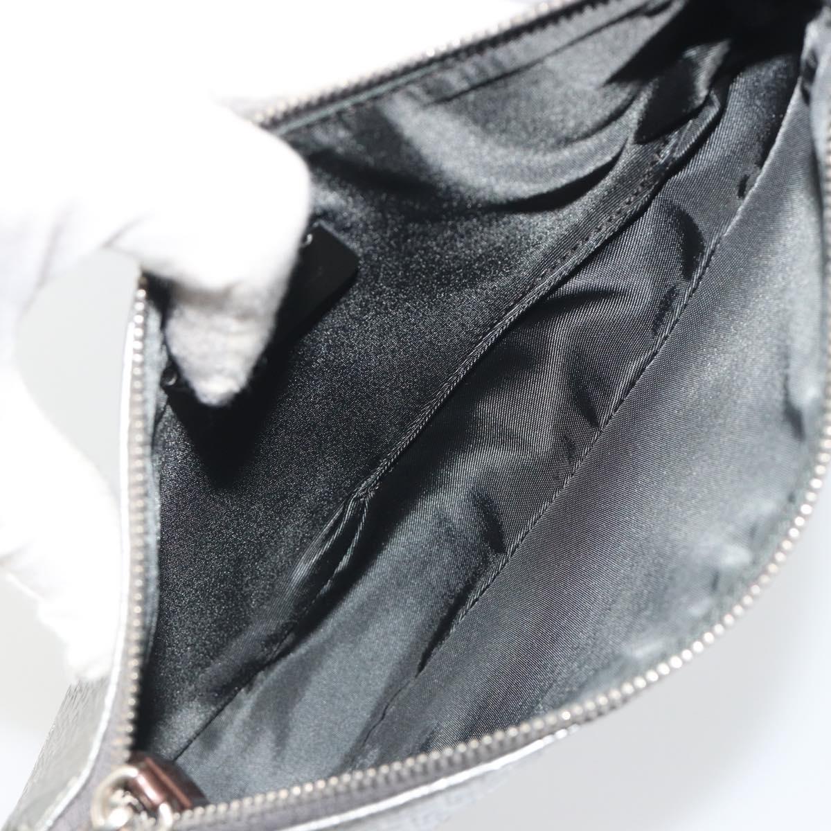 Christian Dior Trotter Canvas Saddle Accessory Pouch Leather Silver Auth bs36786 - Jerrillo image 10